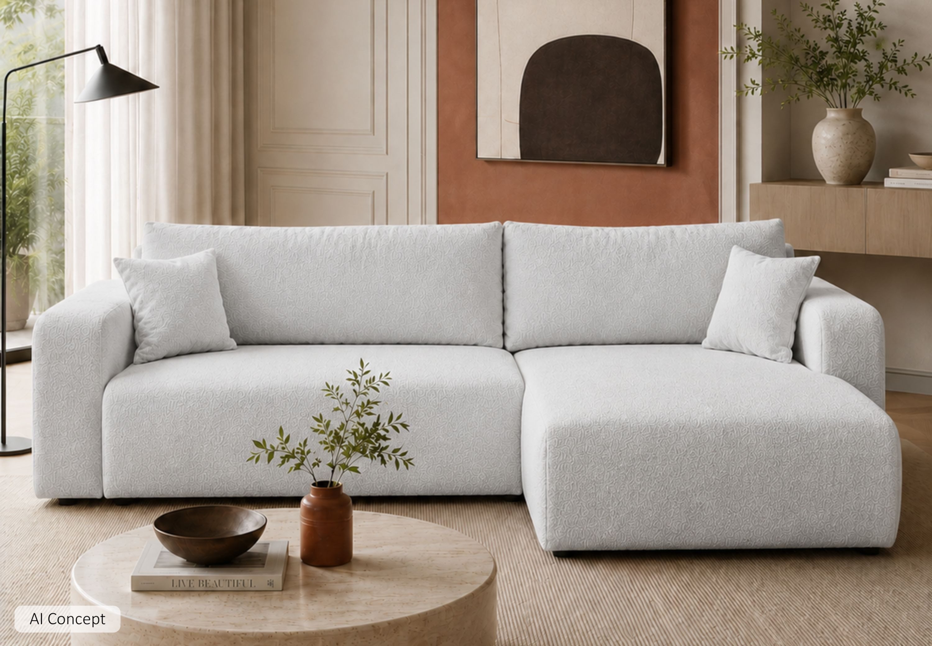 Lookway Ecksofa VESPO XL Moderne Wohnlandschaft in L-Form mit Schlaffunktion, mit Bettfunktion und Bettkasten