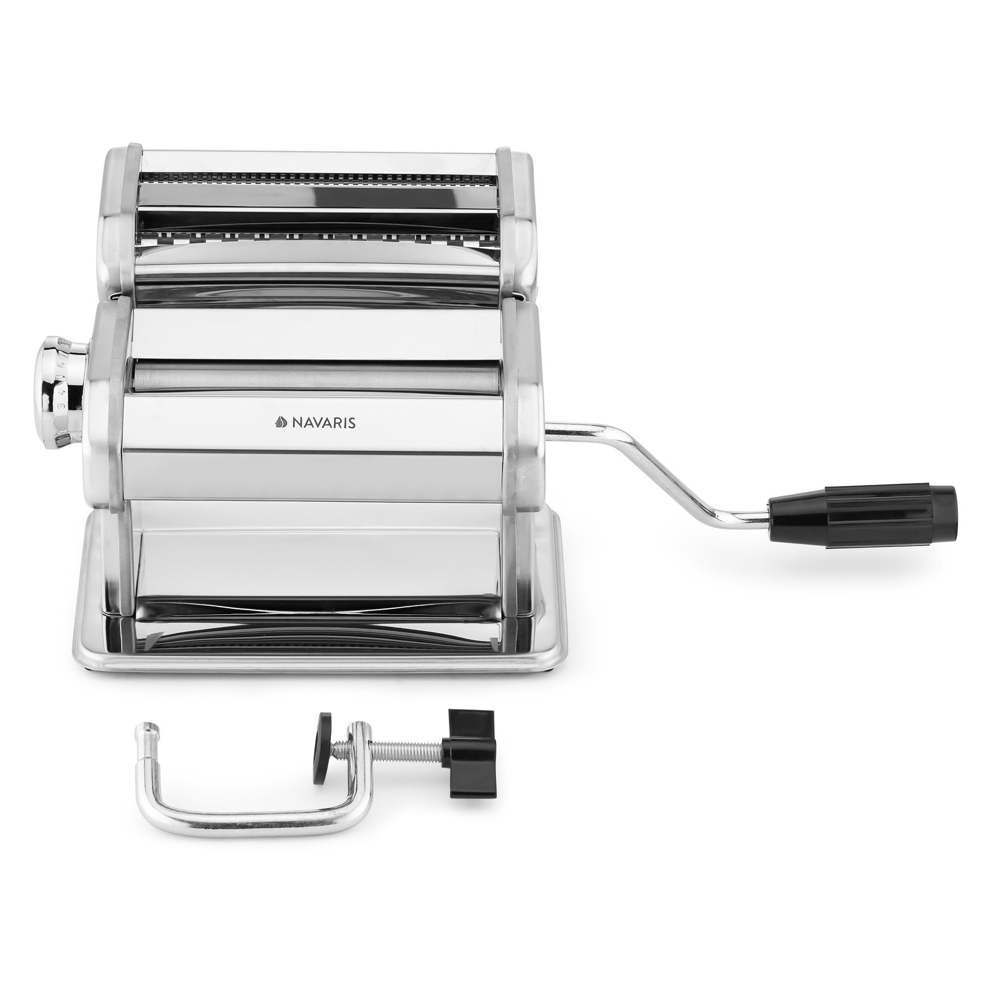 Navaris mit für Spaghetti - Nudelmaschine Maschine Holzgriff Pasta Pasta Maker Nudelmaschine