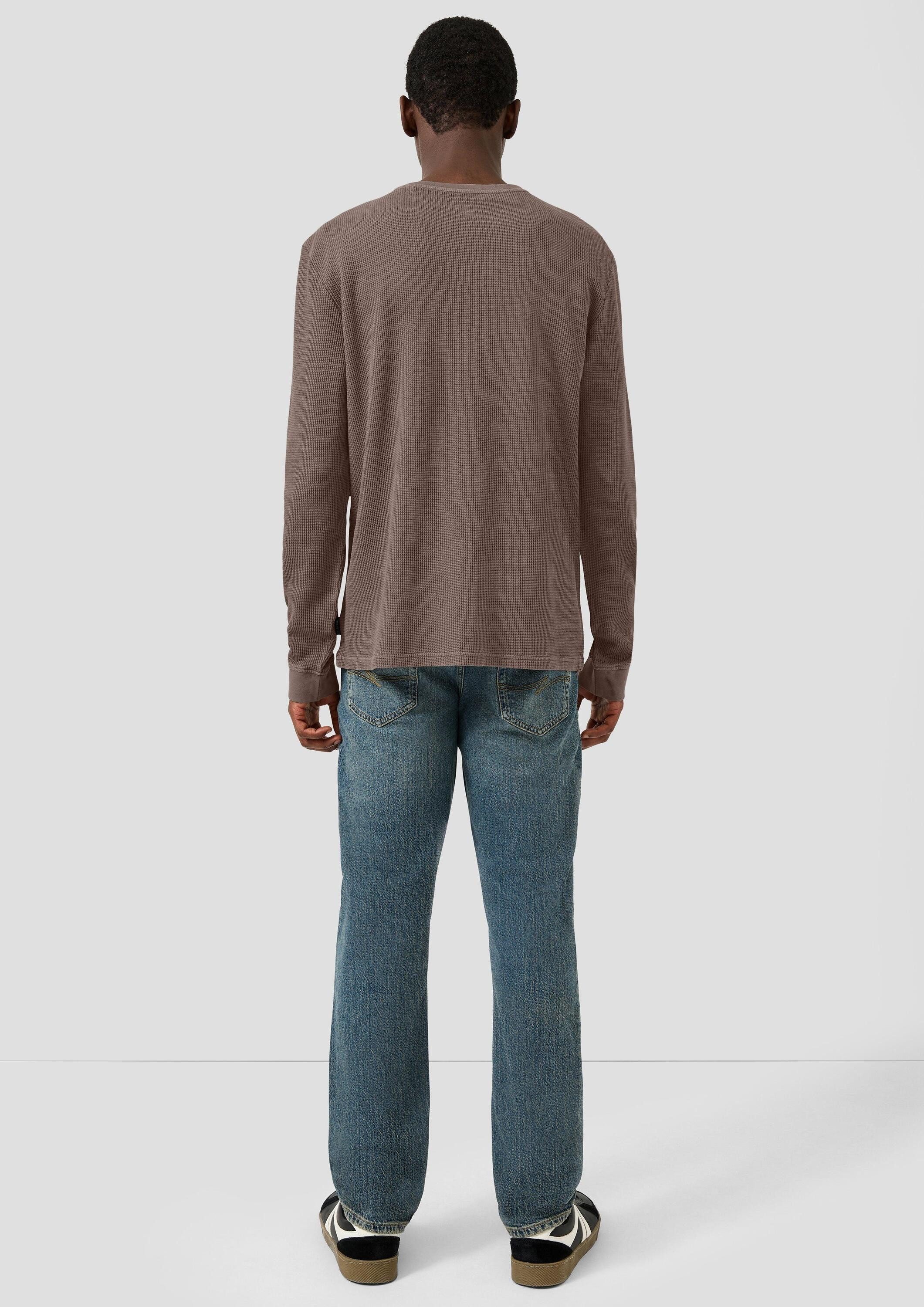 QS Langarmshirt T-Shirt Longsleeve aus Strukturjersey