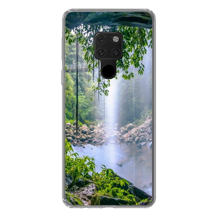 MuchoWow Handyhülle Dschungel - Regenwald - Wasser - Wasserfall - Pflanzen Handyhülle Huawei P40 Lite Handy Case Silikon Bumper Case