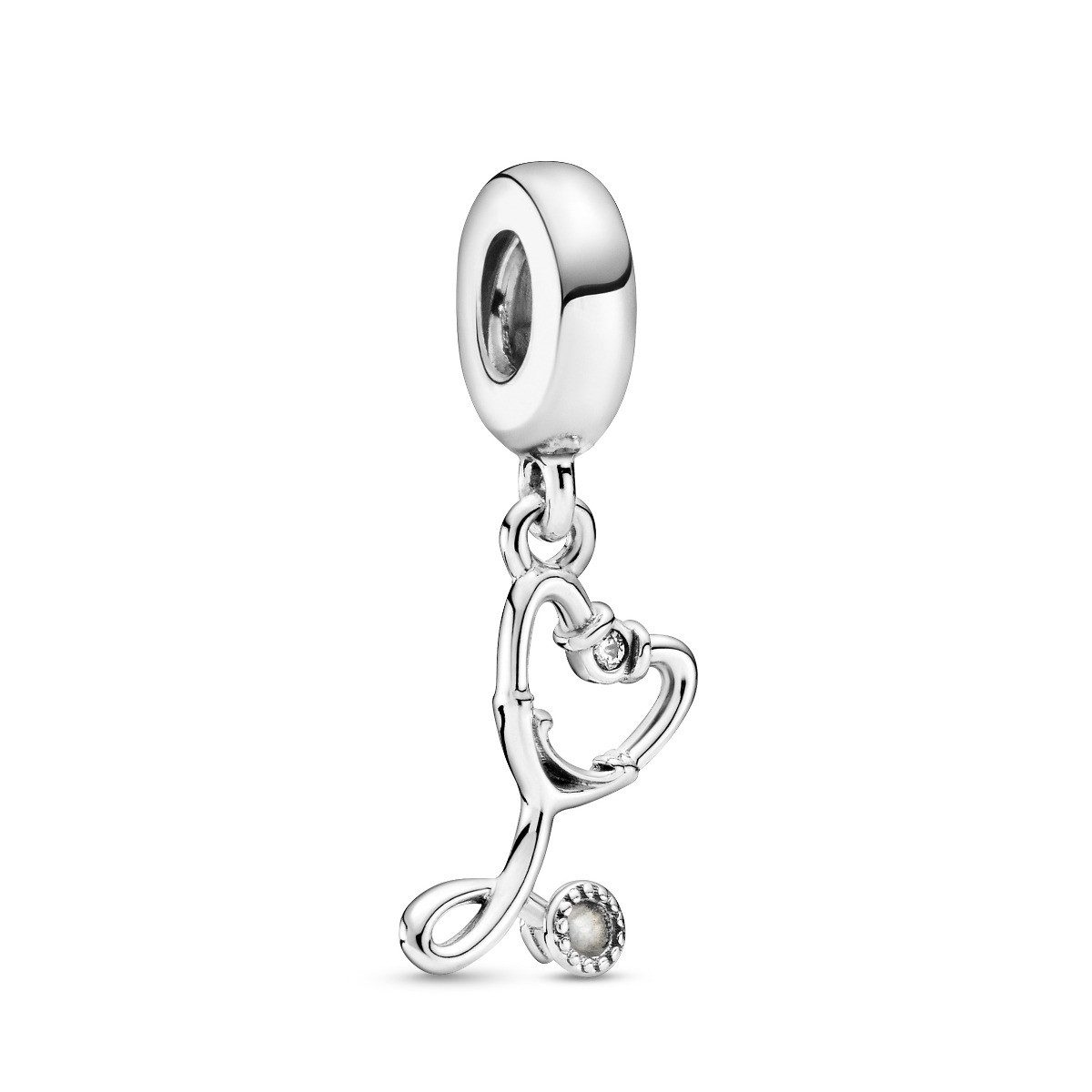 Pandora Charm-Einhänger Pandora 799072C01 Charm-Anhänger Damen Stethoskop Herz Silber