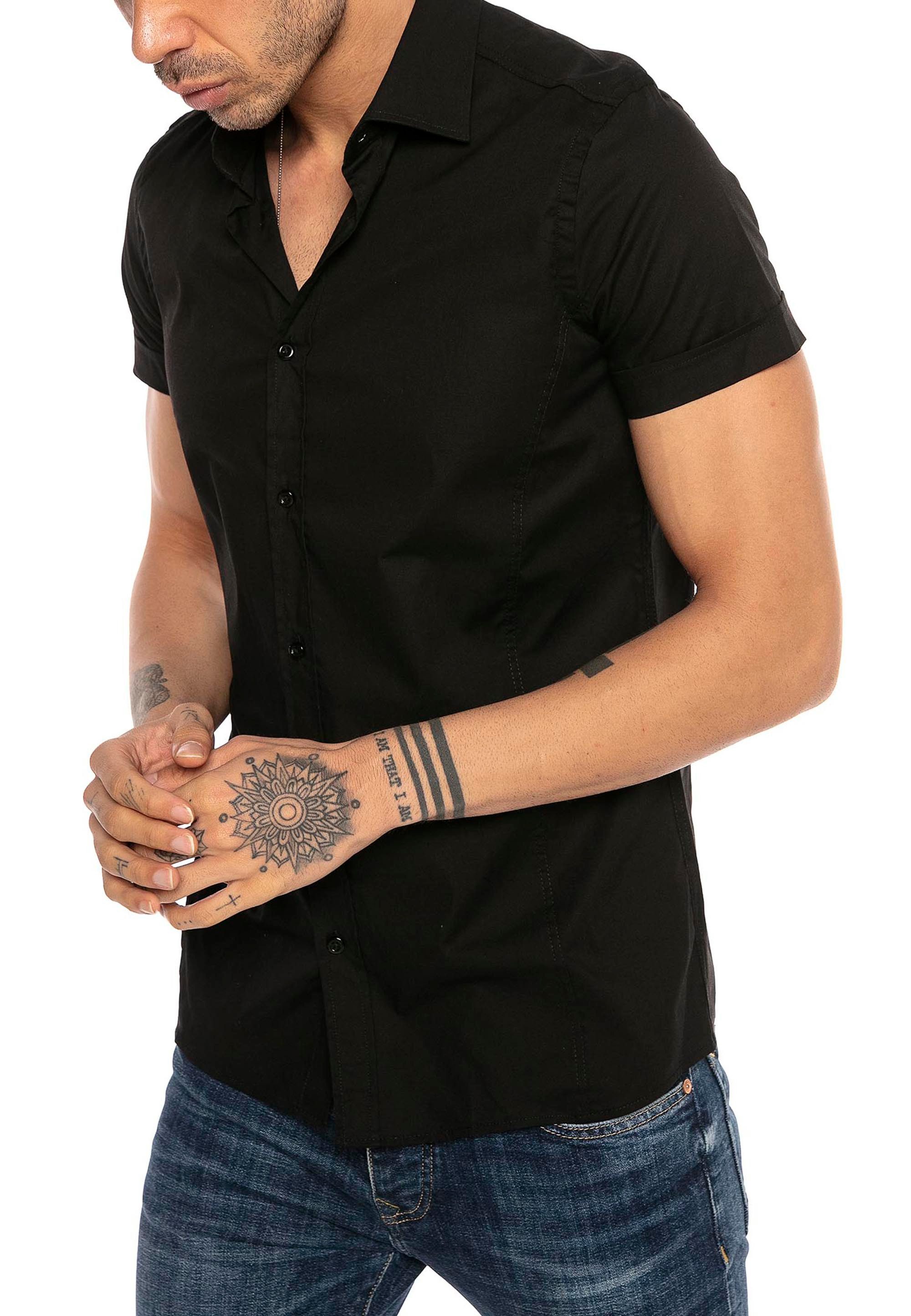 RedBridge Kurzarmhemd Slim Fit – Eleganter Look, Stretch-Material, Figurbet günstig online kaufen