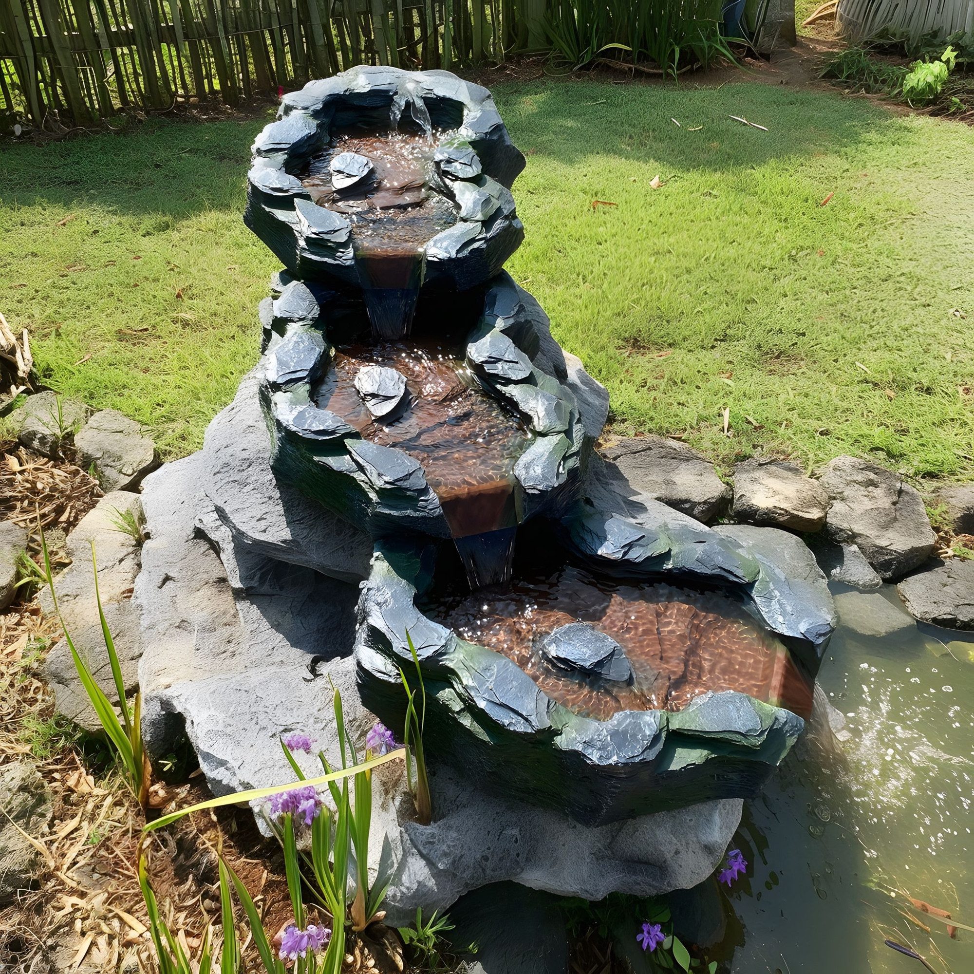 Köhko Bachlauf Köhko 3-teiliger Bachlauf Mulde-Mündung Wasserfall Quelle – Bild 4 von 5