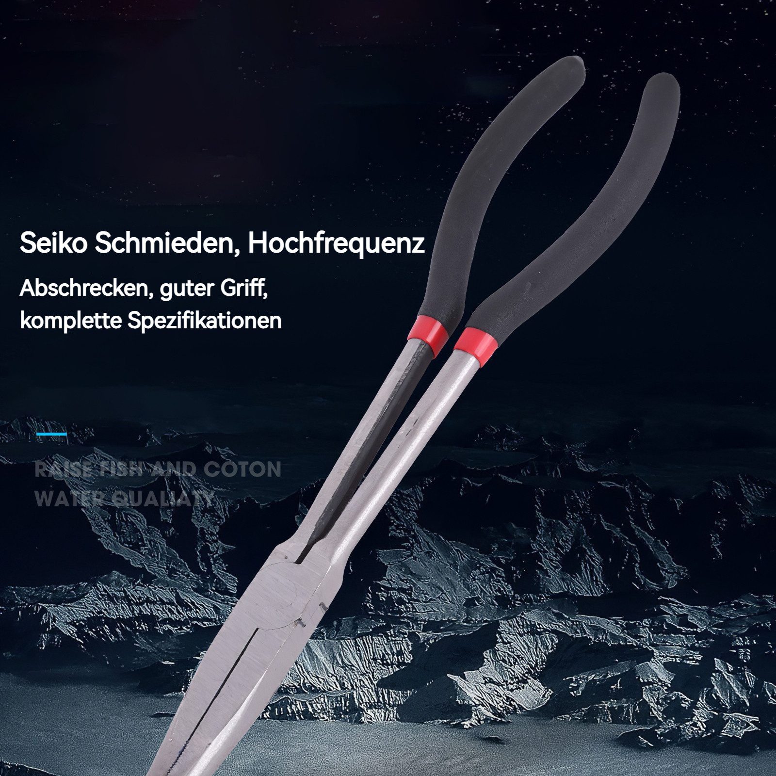 BlingBin Spitzzange Zange Satz Spitzzange Telefonzange Rundnasenzange Auto Lang Zangensatz, 1er Set 5-tlg., 5tlg, 11 Zoll Zangen-Set mit langer Reichweite langlebiges für Autoreparatur