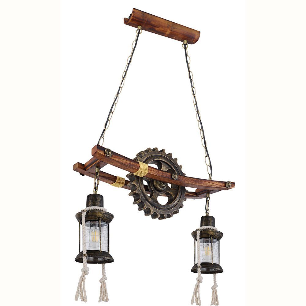 Steampunk Leuchtmittel nicht Lampe Hängeleuchte, Industrial inklusive, Pendelleuchte Vintage Holz Hängelampe etc-shop
