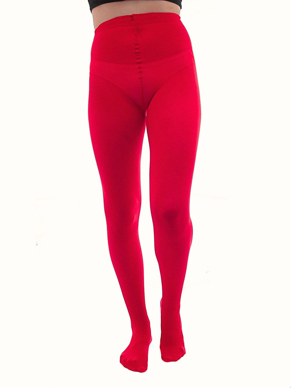 Feinstrumpfhose Strumpfhose 40 DEN Mikrofaser matt Farben rot-czerwony 4-L