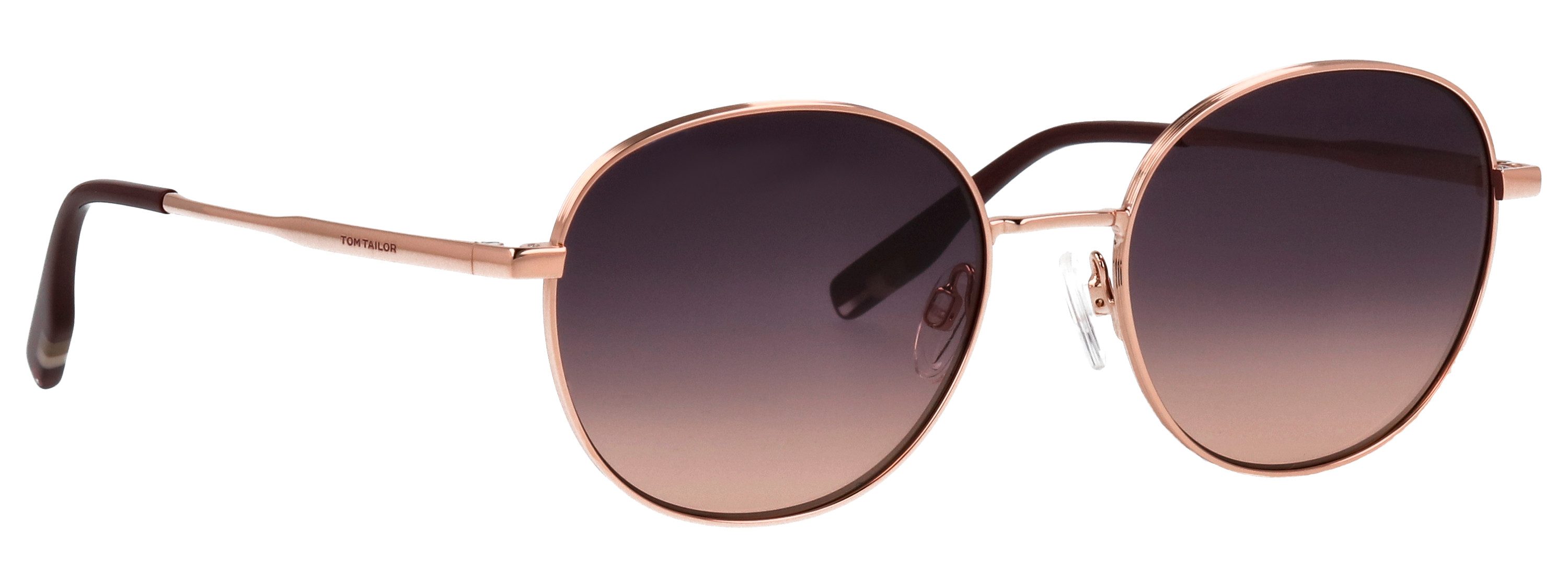 TOM TAILOR Sonnenbrille Modell 675000 Form Rund, Logoschriftzug auf Bügel, Metallfassung
