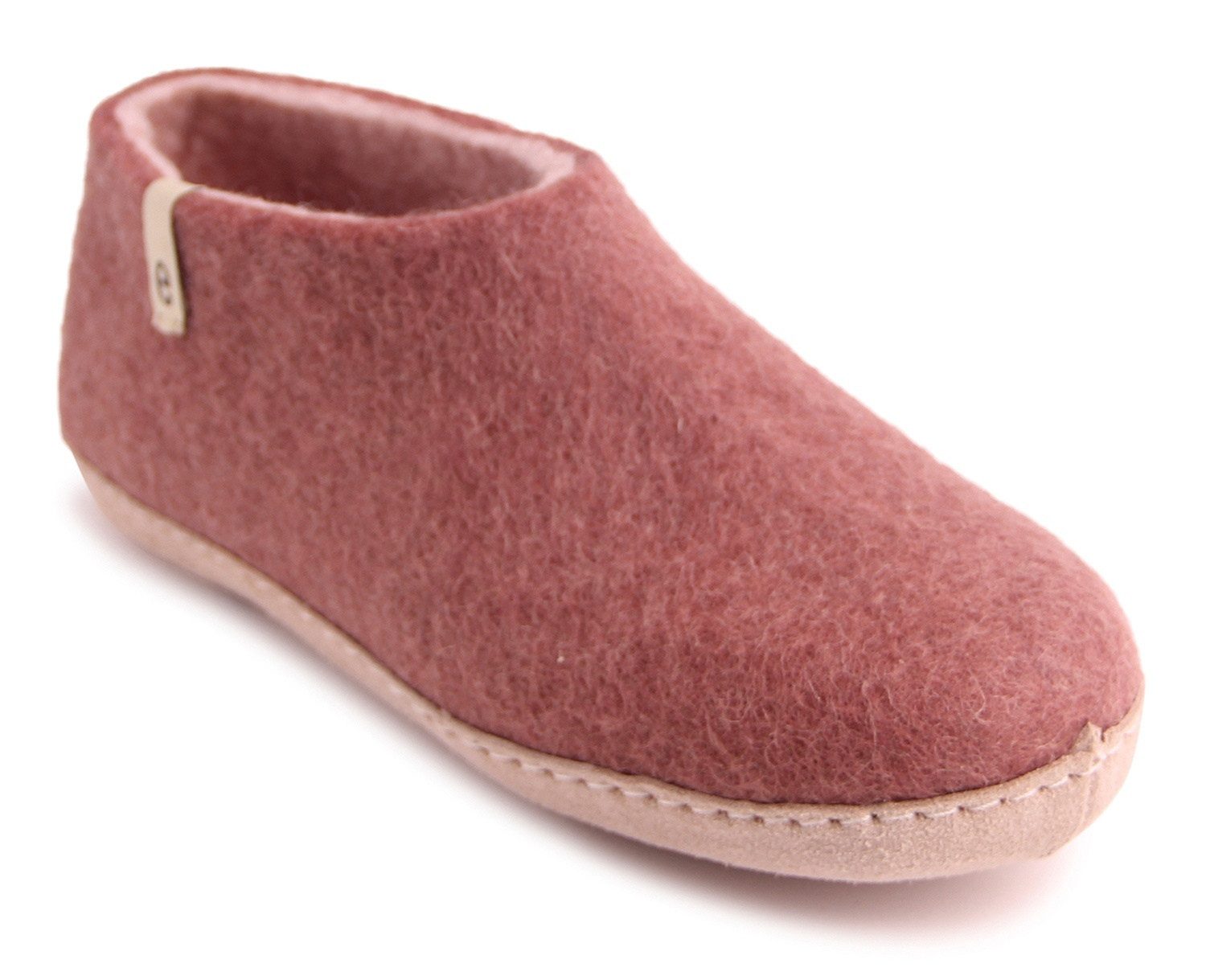 Egos Unisex Filzschuh mit Ledersohle Hausschuh