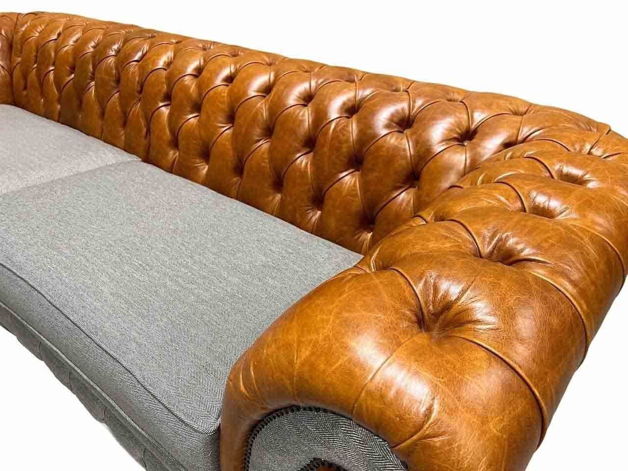 Chesterfield Europe Sofa Sofa Klassische In 4-Sitzer Leder Couch JVmoebel Design, Textil Made
