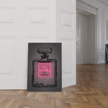 JUSTGOODMOOD Poster Premium ® Chanel No.5 Poster · Neon Effekt · ohne Rahmen