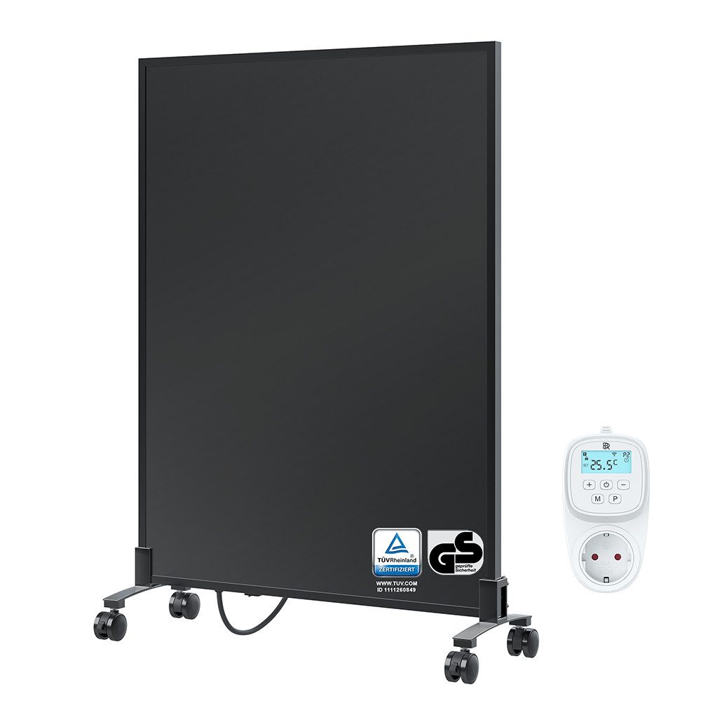Bringer Infrarotheizung Standgerät, 300-1200 Watt, inkl. Standfüße, 5 Jahre Garantie, TÜV, schwarz