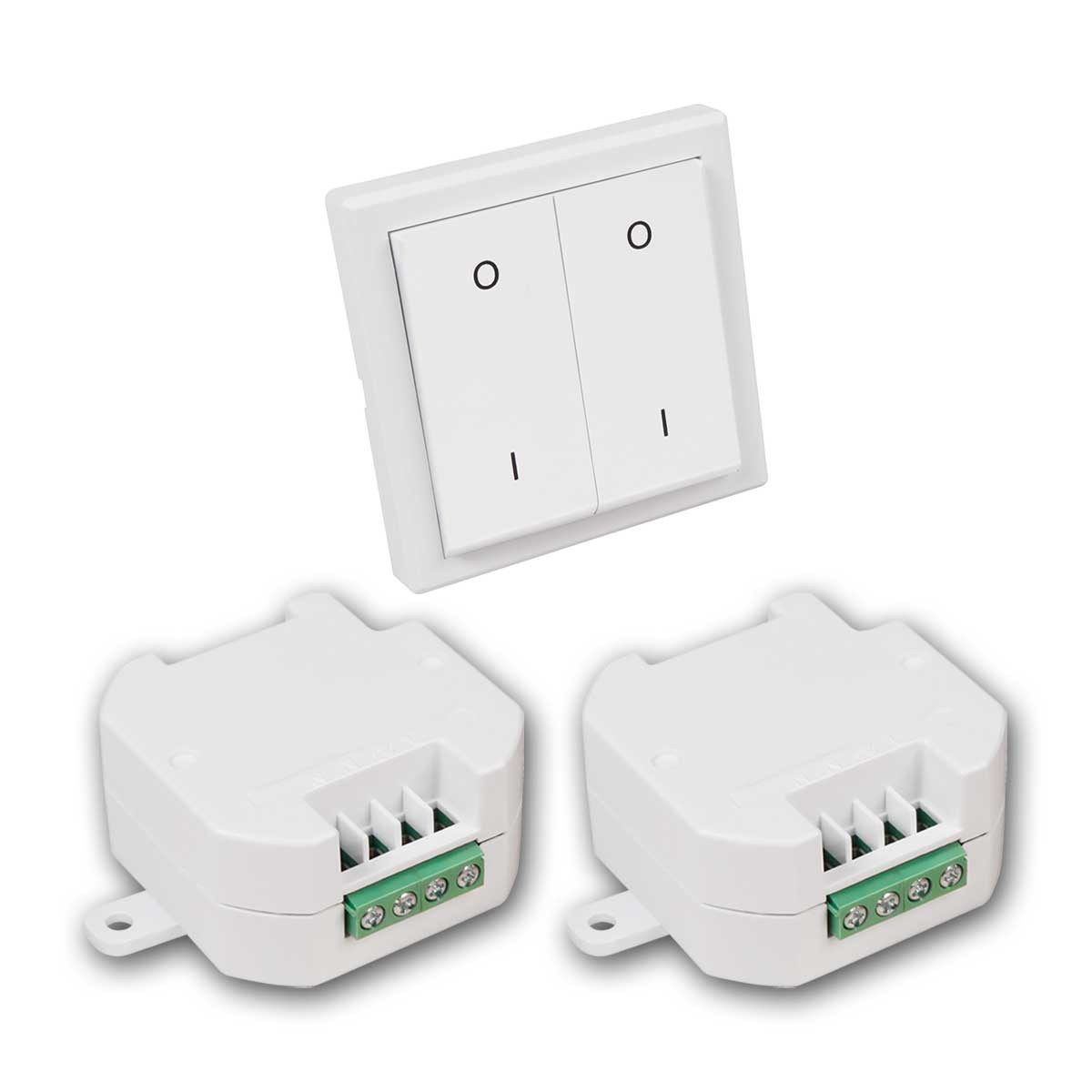 McPower Licht-Funksteuerung Set Funkschalter "COMFORT", 2xEmpfänger/1xSchalter
