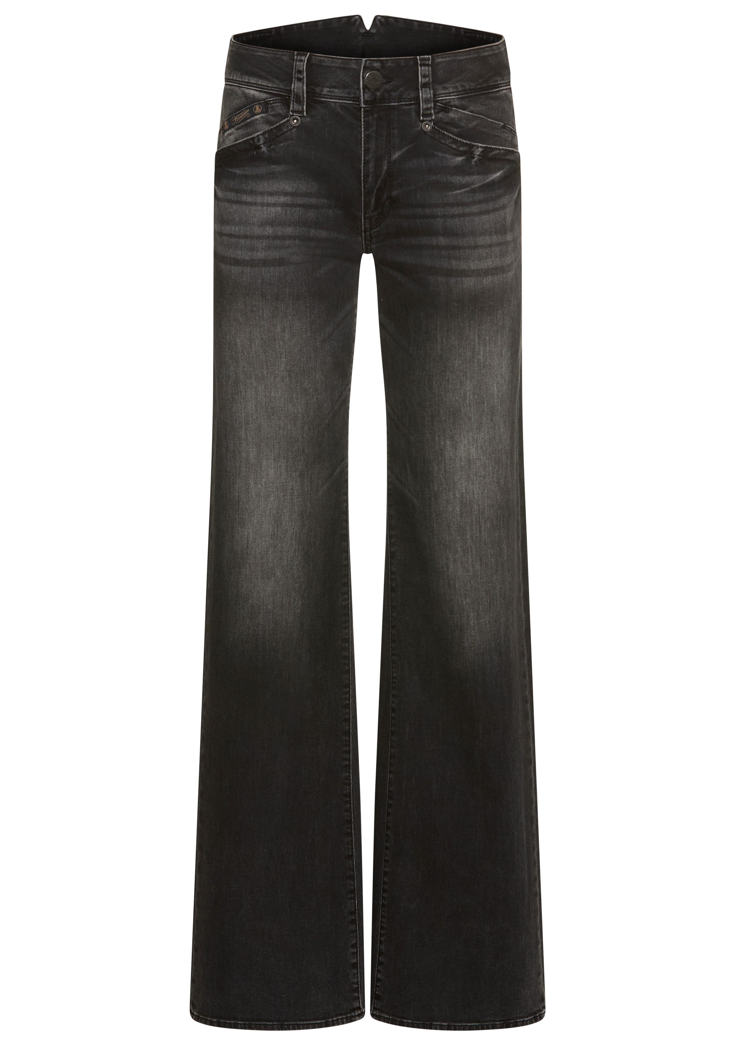 Herrlicher Straight-Jeans Prime New Denim Black Light mit hohem Bund