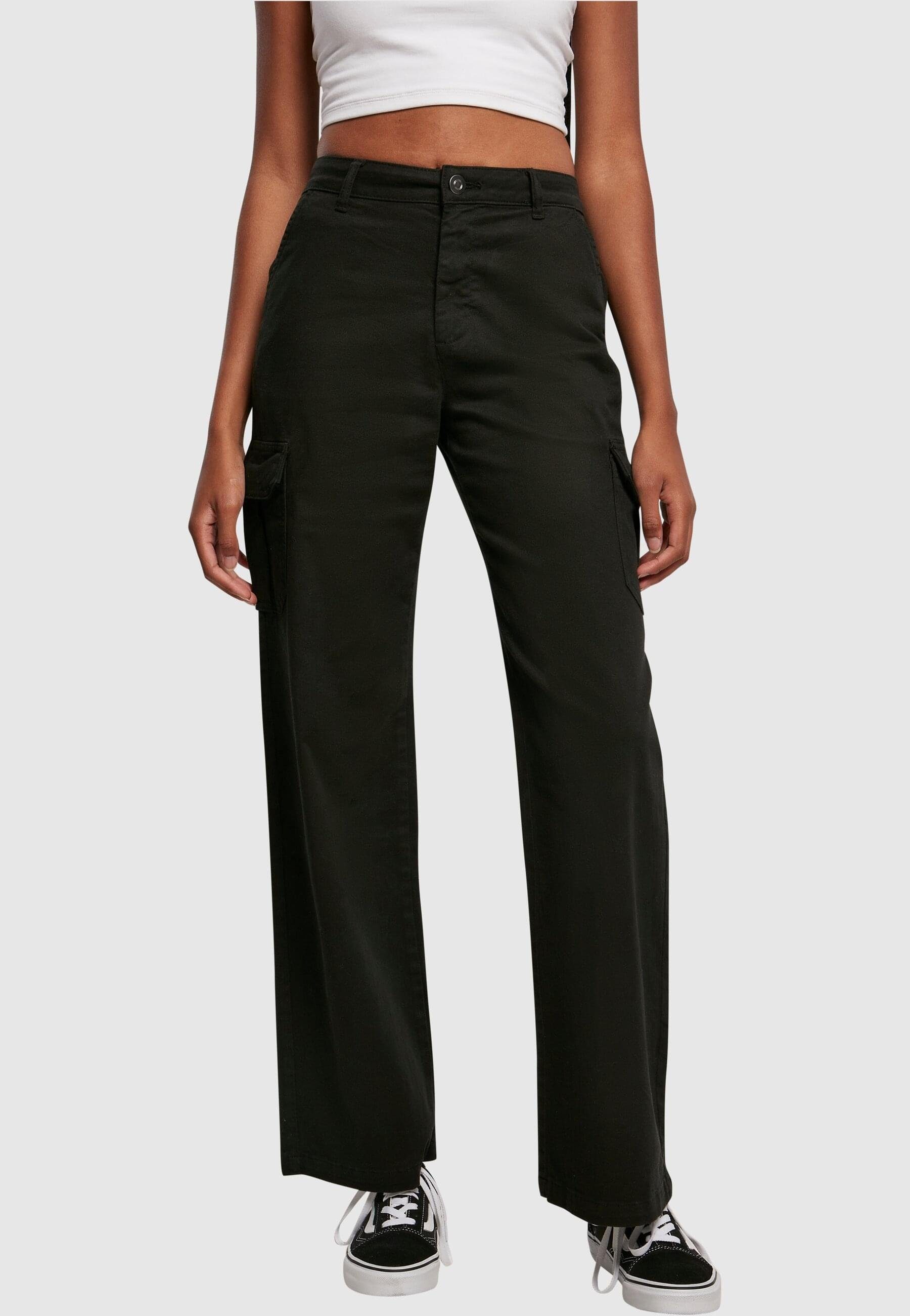 CLASSICS Waist Cargo High Damen Ladies Straight black URBAN Pants (1-tlg) Stoffhose