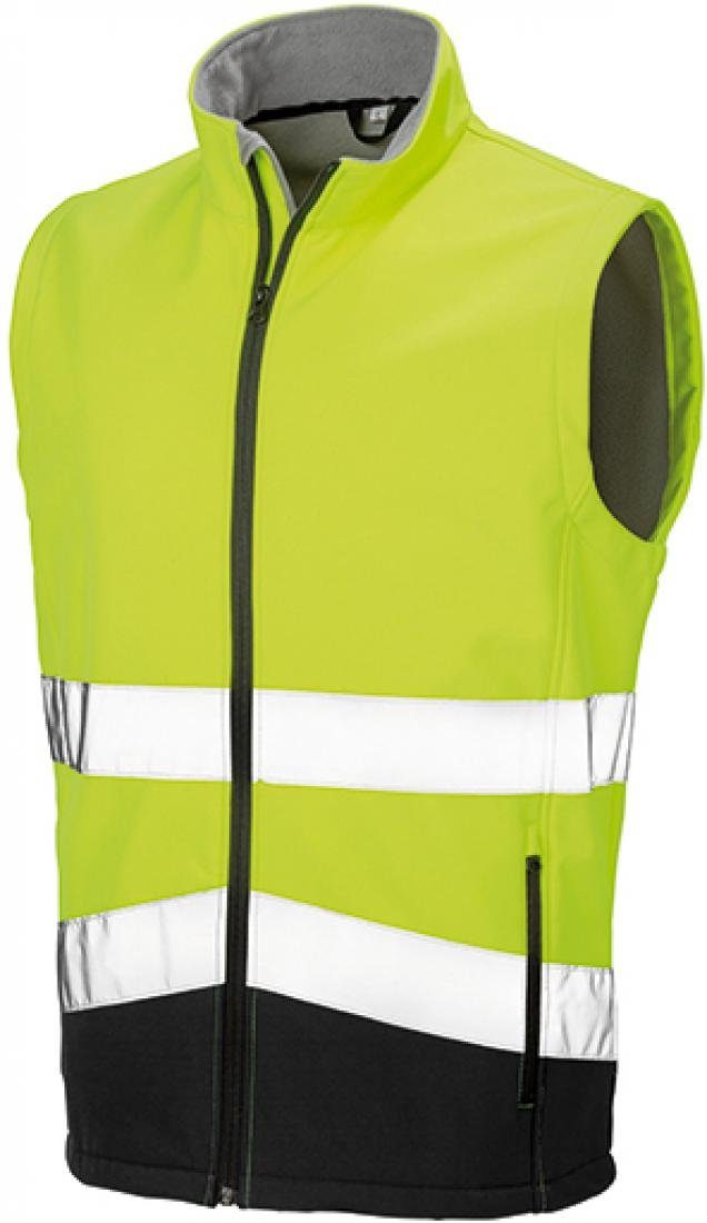 Warnweste Herren Printable Safety Softshell Gilet