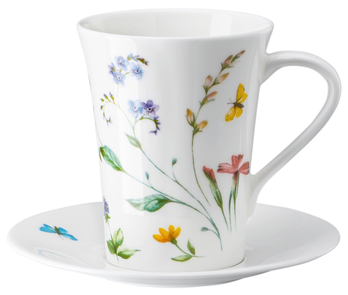 Hutschenreuther Becher Nora Spring Vibes Becher mit Henkel 0,4l, Bone China, Tassen