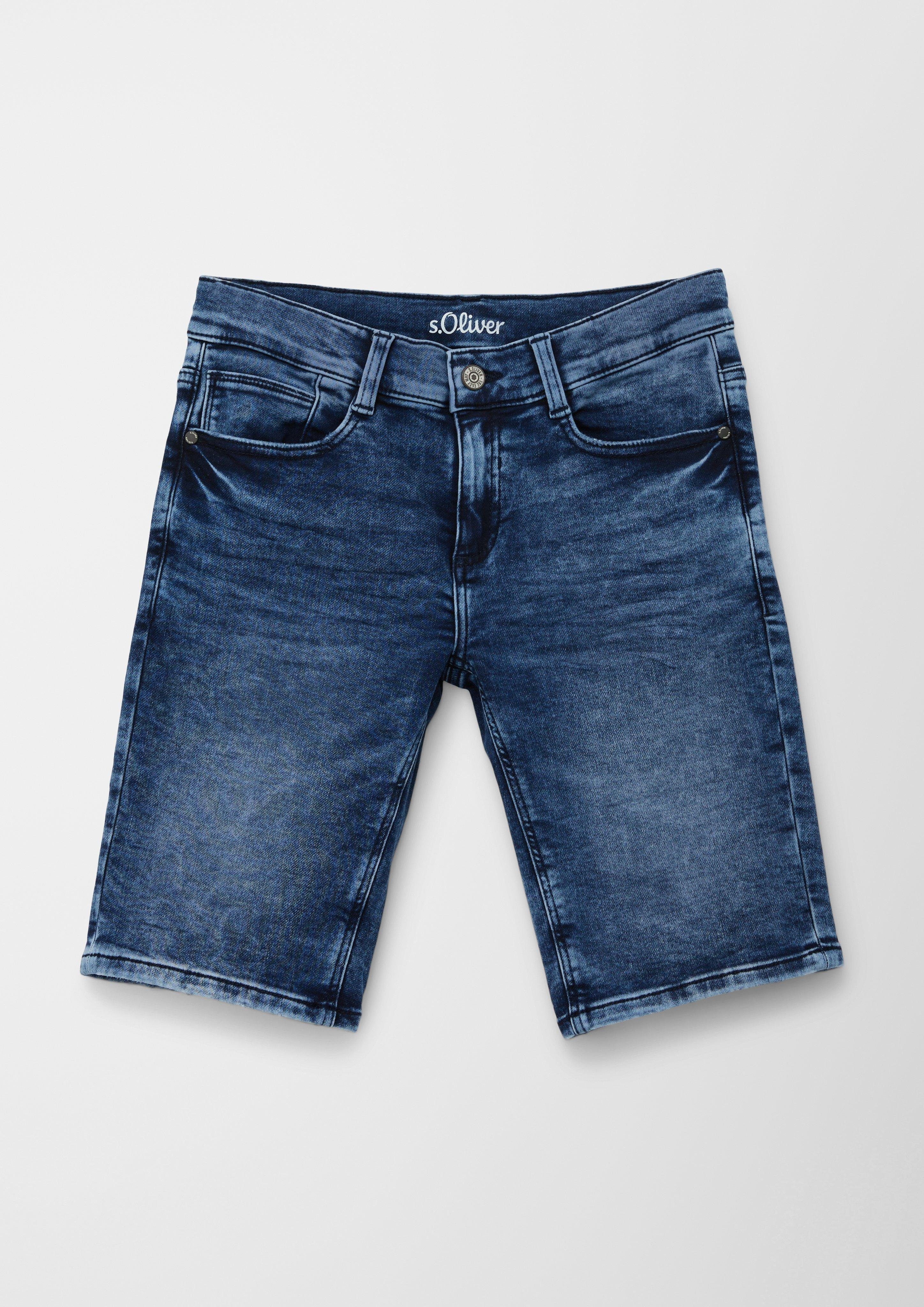 s.Oliver Jeansshorts Jeans-Bermuda Seattle / Regular Fit / Mid Rise / Slim Leg Waschung, Destroyes