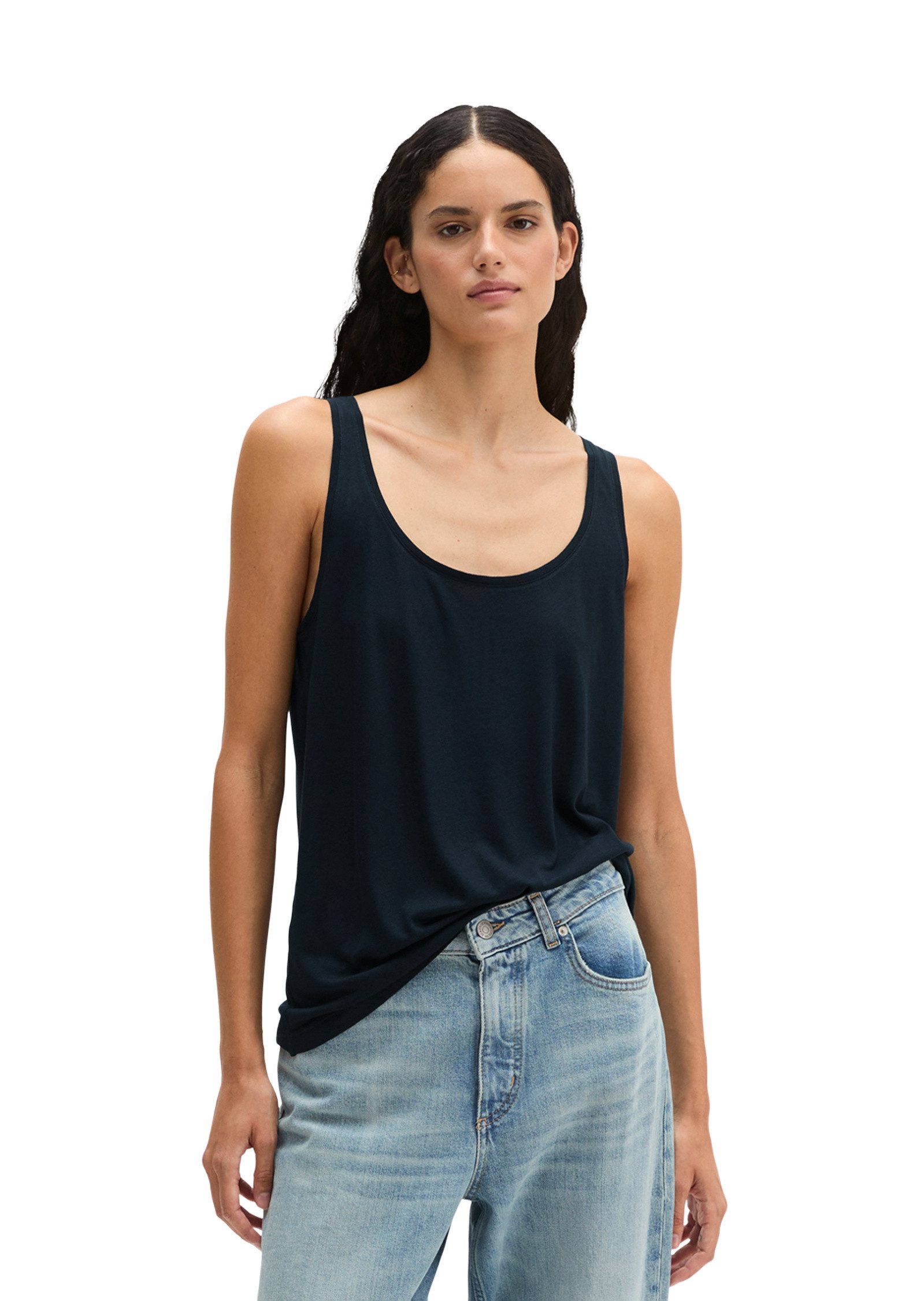 Marc O'Polo T-Shirt aus fließendem Viskose-Mix-Jersey