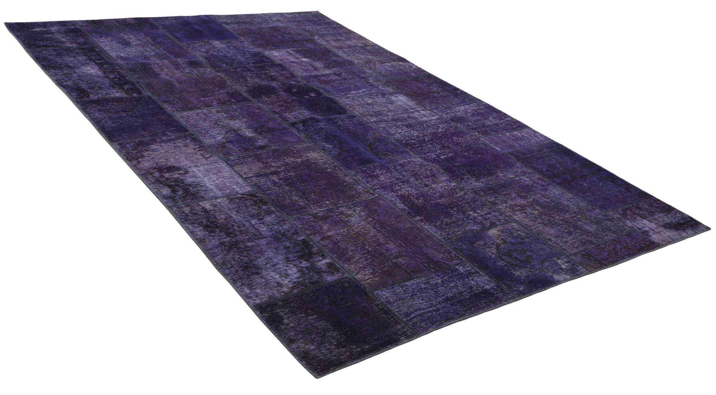 Nain Trading Orientteppich Patchwork 198x303 Handgeknüpfter Moderner Orientteppich, rechteckig, Höhe: 8 mm