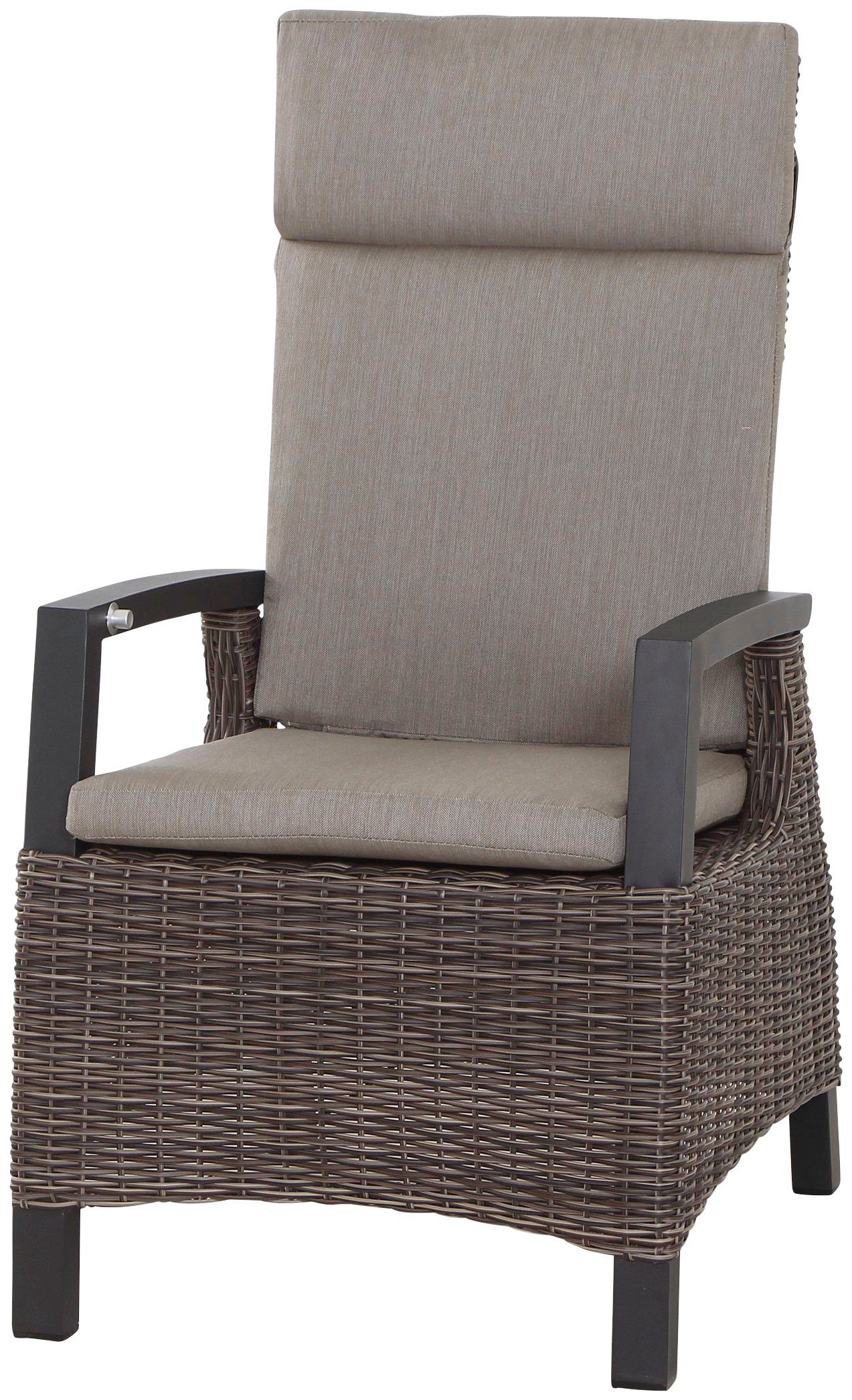 SIENA GARDEN Gartensessel »Corido«, Alu/Polyrattan, verstellbar, taupe