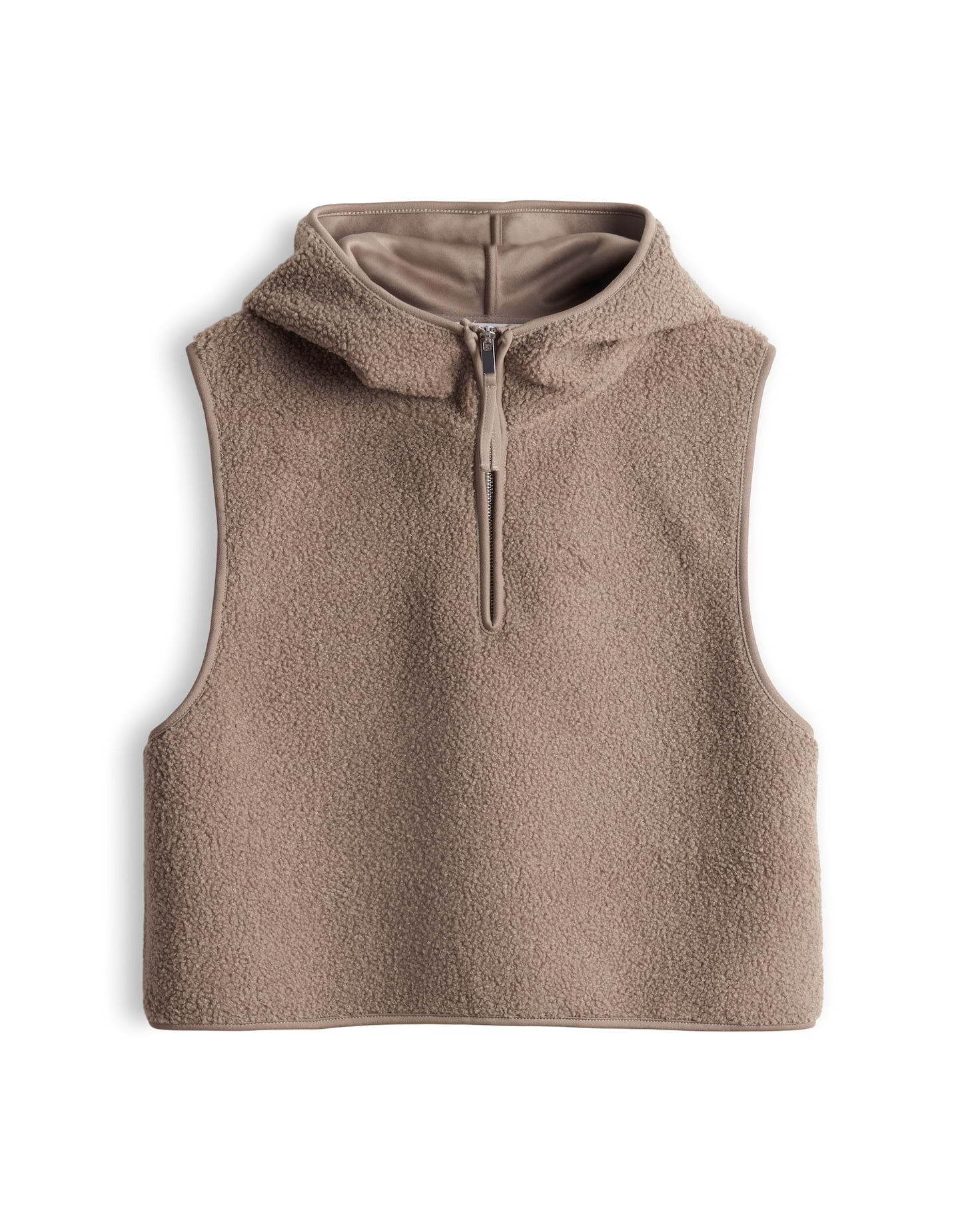 OPUS Cape Akapu cape aus flauschigem Teddyfell Cape im Boxy Fit mit Stehkragen und Kapuze – Bild 2 von 5
