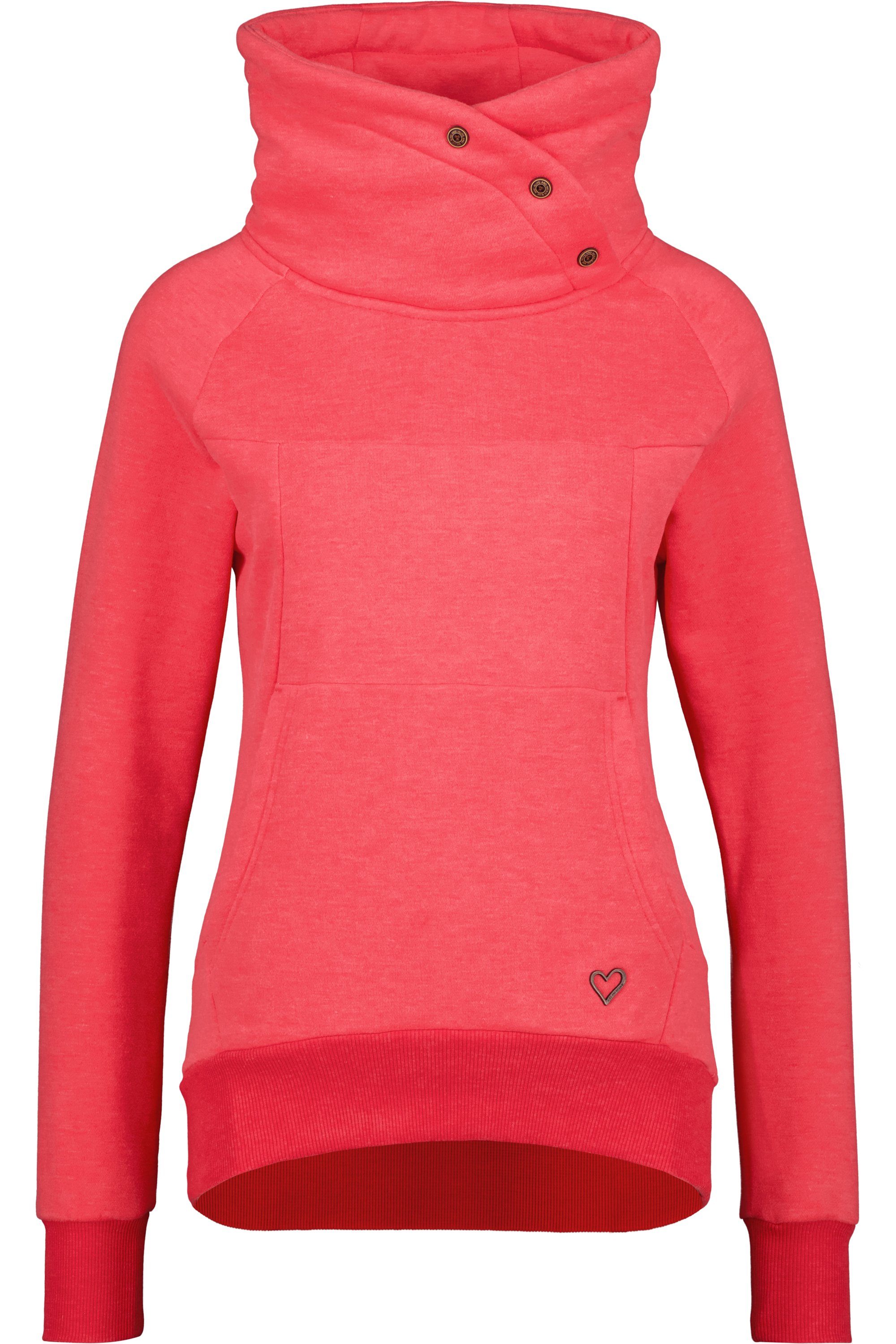 VioletAK Damen Sweat Sweatshirt melange Alife & A Sweatshirt coral Kickin