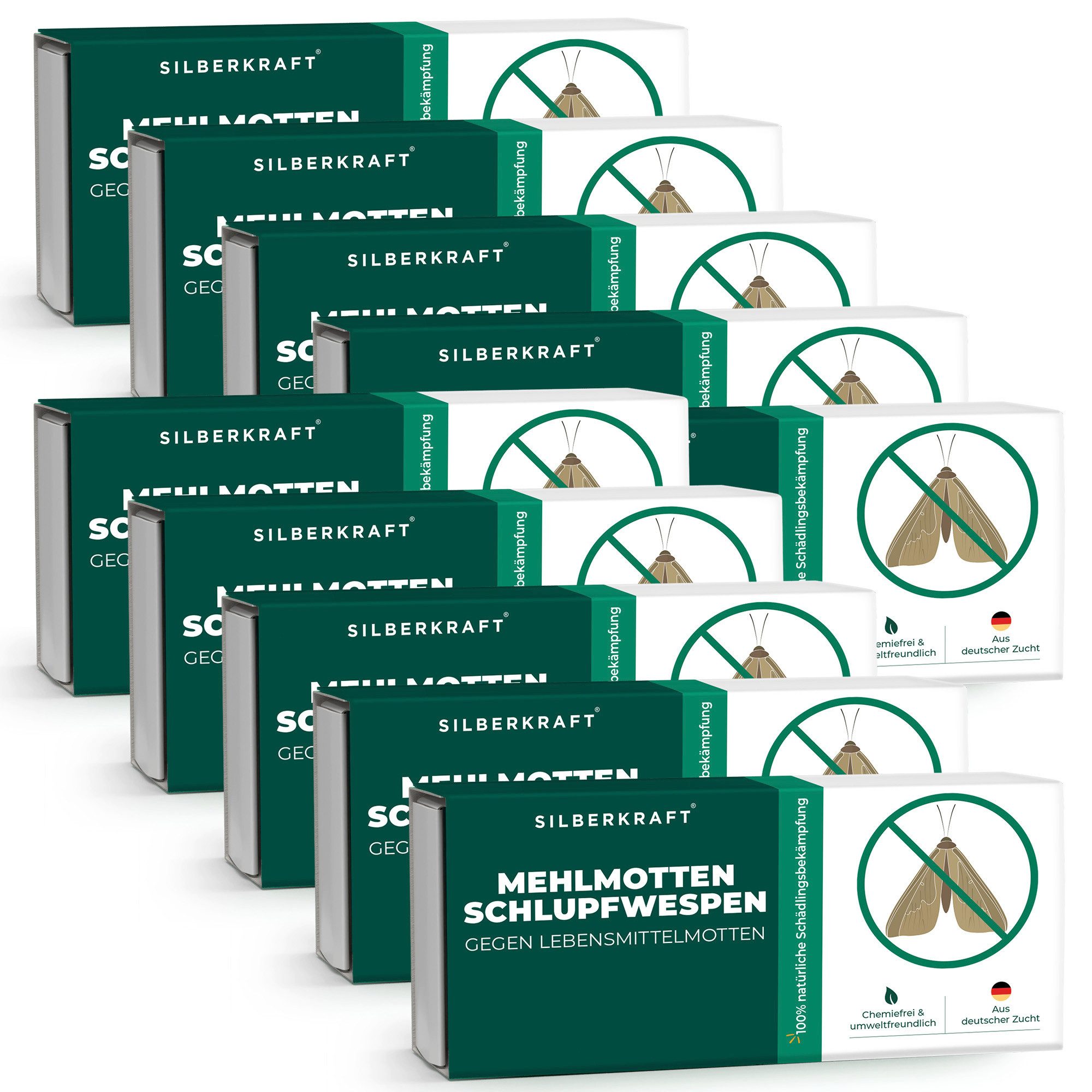 Silberkraft Insektenvernichter Mehlmottenschlupfwespen, Motten- und Larvenbekämpfung, Mehlmotten, Dörrobstmotten, Speichermotten, Getreide- und Wachsmotten – Bild 2 von 5