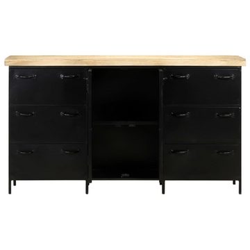 vidaXL Anrichte Sideboard 140x38x76 cm Raues Mangoholz