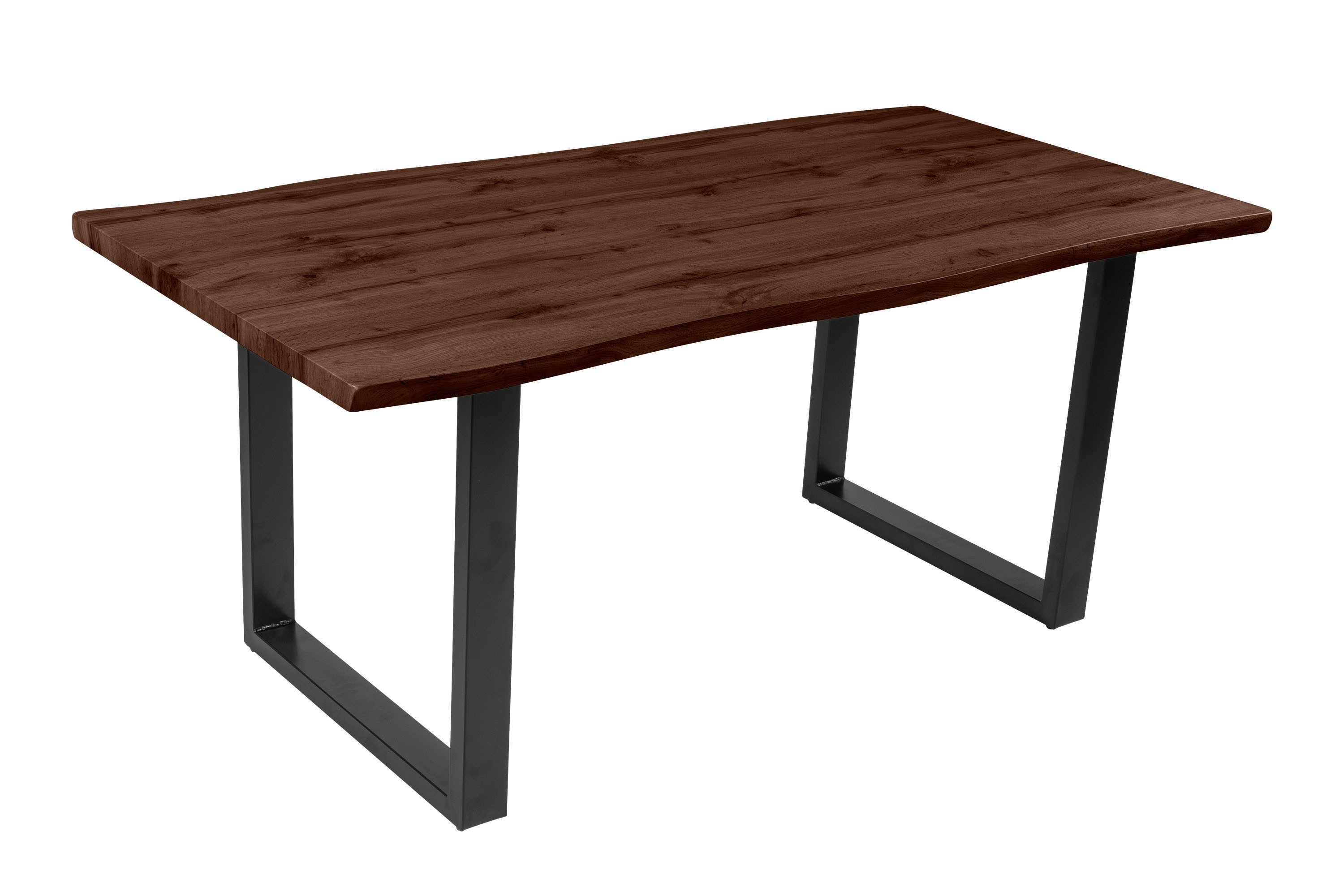 Loreno® Esstisch Josy, Nussbaumholz, Baumkante, MDF-Platte, günstig online kaufen