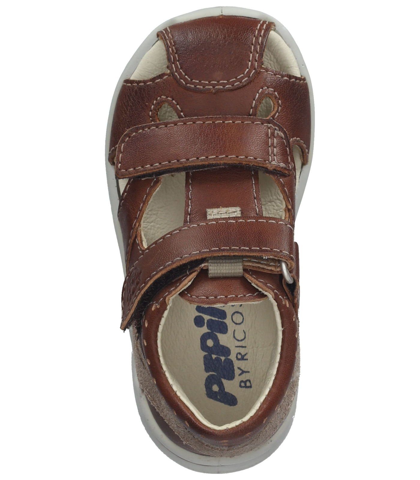 Pepino Sandalen Leder Riemchensandalette Cognac