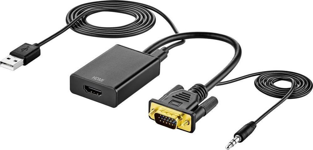 SpeaKa Professional AV Adapter [VGA, Klinke - HDMI] 1920 x 1080 Pixel  SpeaKa Professional HDMI-Kabel, (16.00 cm)