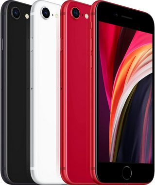 Apple iPhone SE (2020) Smartphone (11,94 cm/4,7 Zoll, 128 GB Speicherplatz, 12 MP Kamera, ohne Strom-Adapter und Kopfhörer)