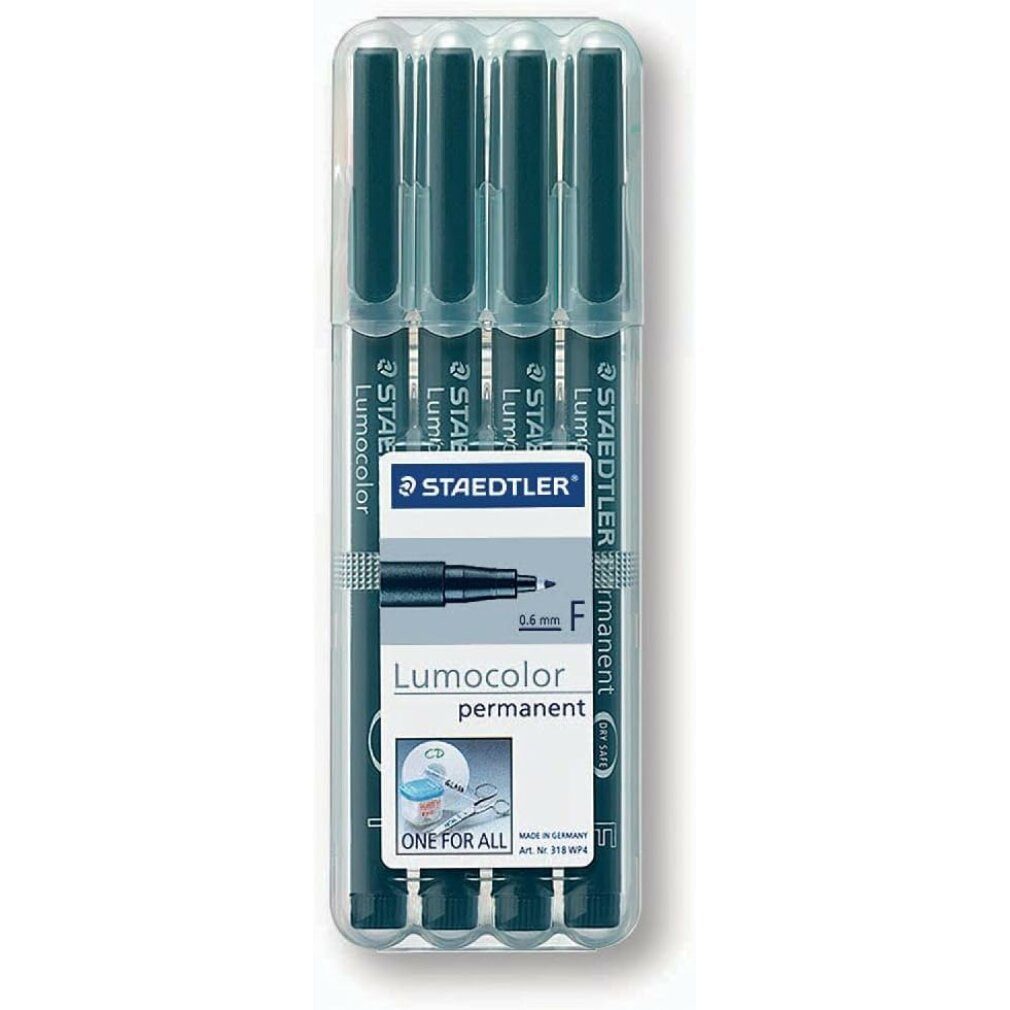 STAEDTLER Marker 4 Lumocolor Folienstifte schwarz 0,6 mm permanent