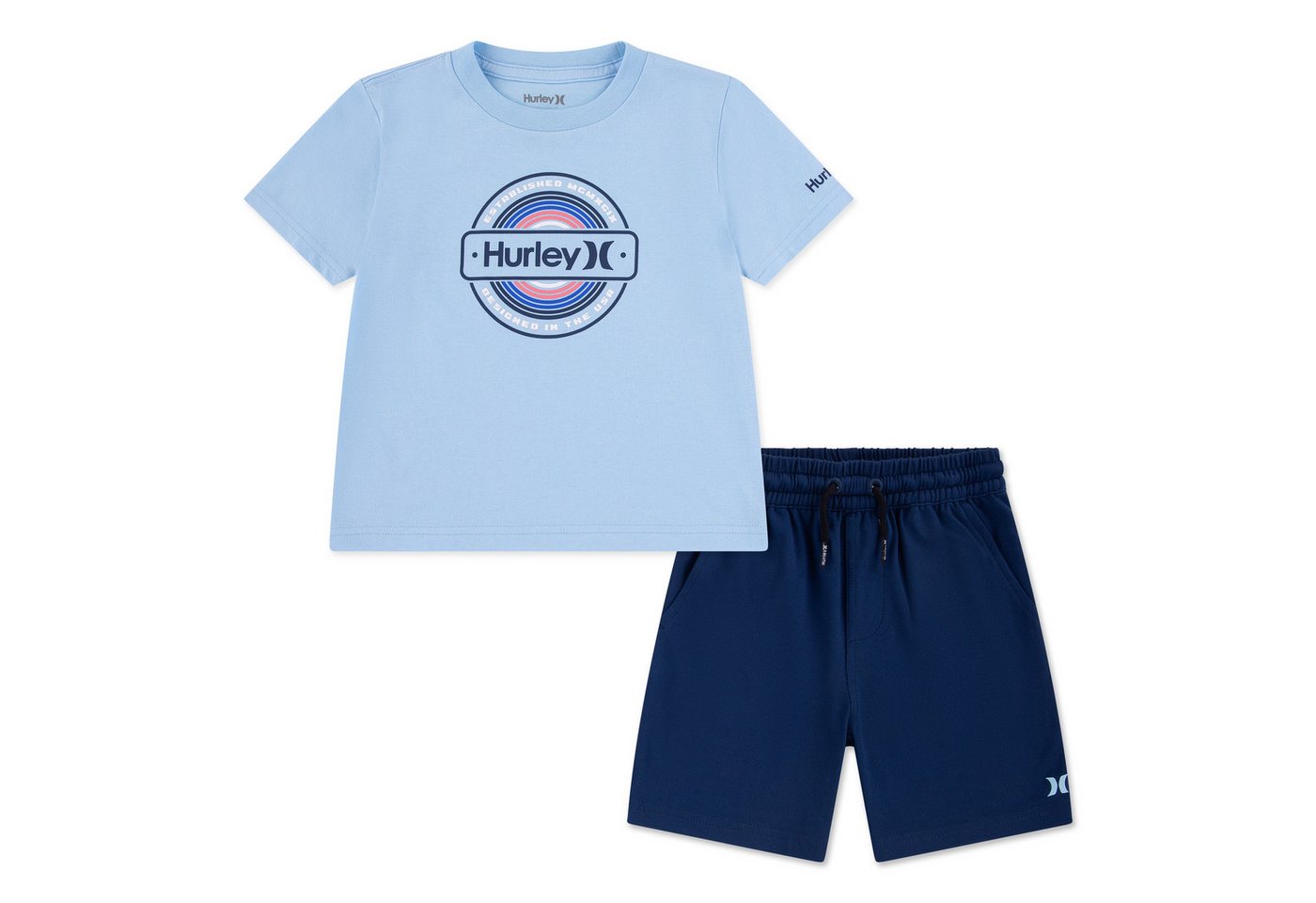 Hurley Shirt & Shorts HRLB GFX TEE & H2O-DRI SHORT S (2-tlg) 2-teiliges Set aus Shirt und Shorts, für Kinder