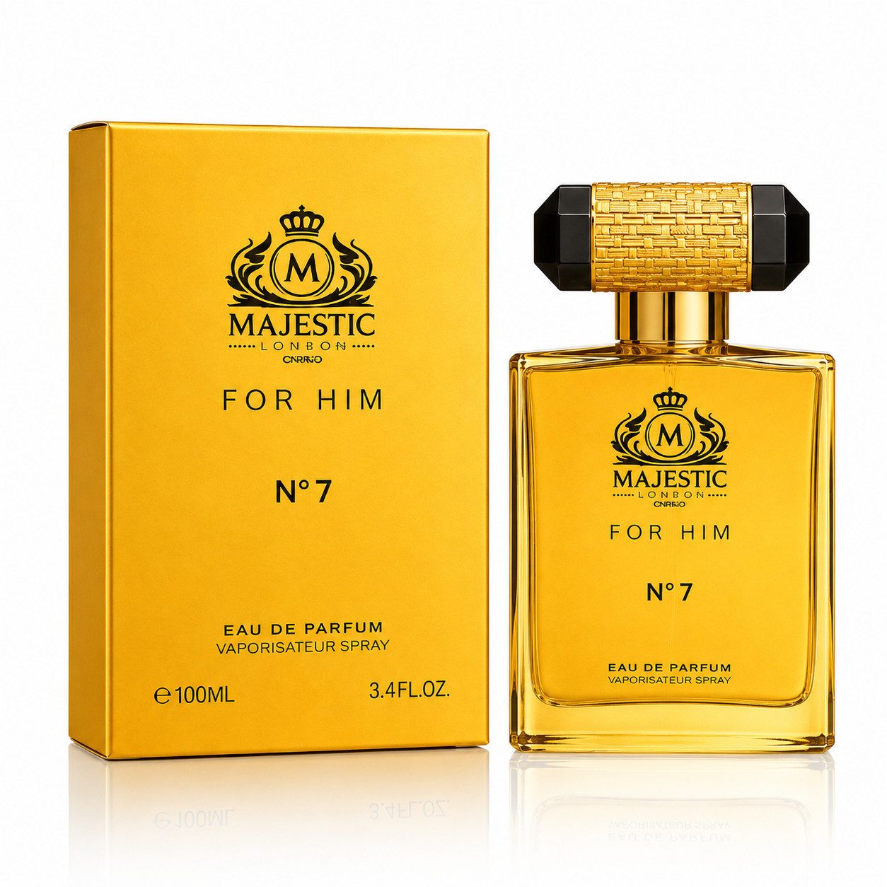 MAJESTIC LONDON Eau de Parfum Majestic For Him No.7 Herrenduft Frisch, würzig, Amber, Zitrus 100 ml, Hergestellt in UK, Herrenduft, Langanhaltend