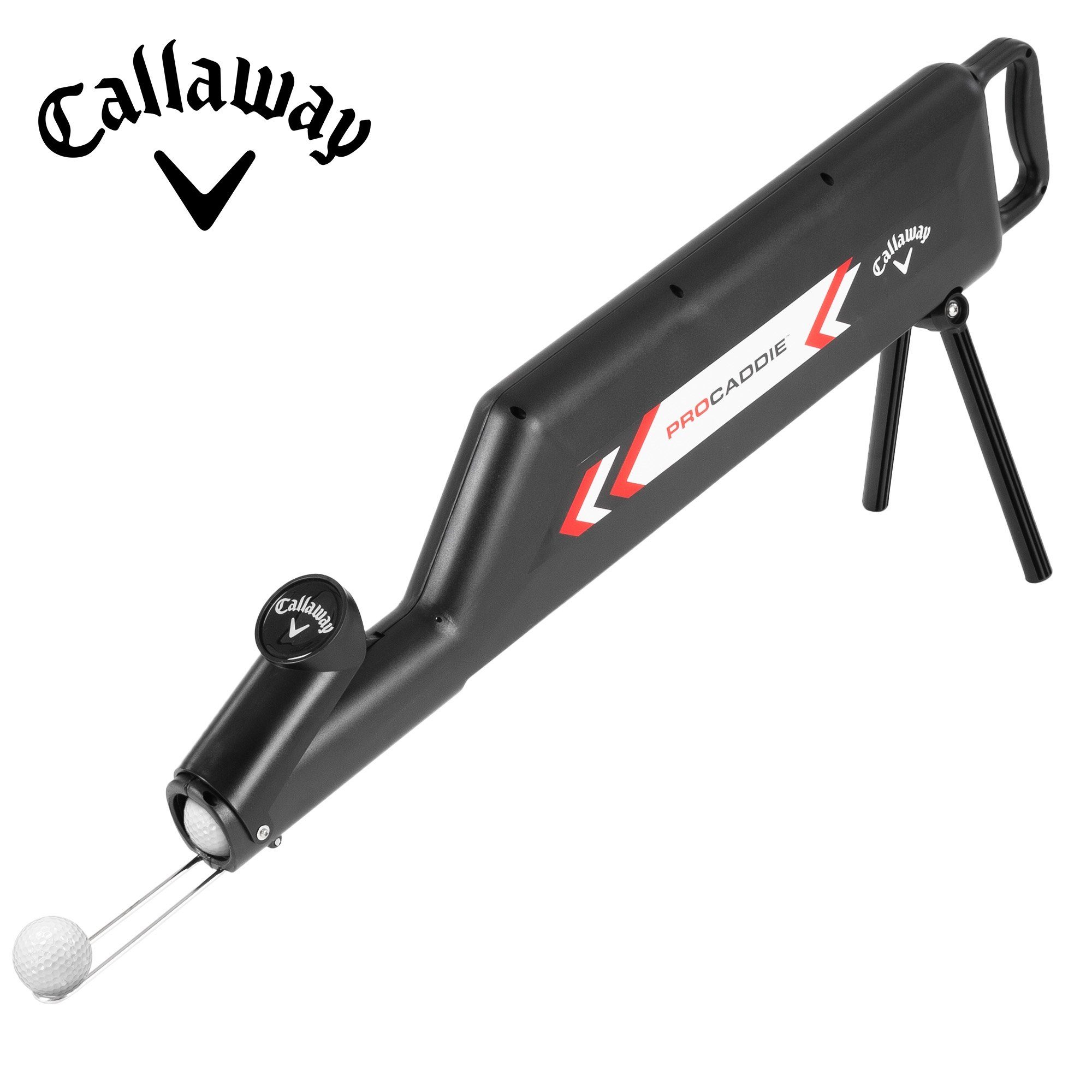 Callaway Golfball Caddie Shagger Feeder Ballrückholer Ballsammler Shagger, Polypropylen 85x17,5x25cm Kapazität für 35 Bälle Schwarz