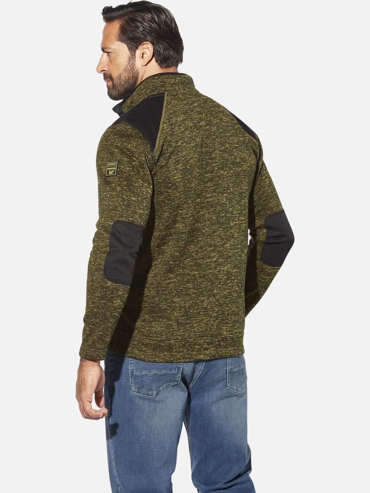 Jan Vanderstorm Fleecejacke HALVIK mit Ellenbogen-Patches günstig online kaufen