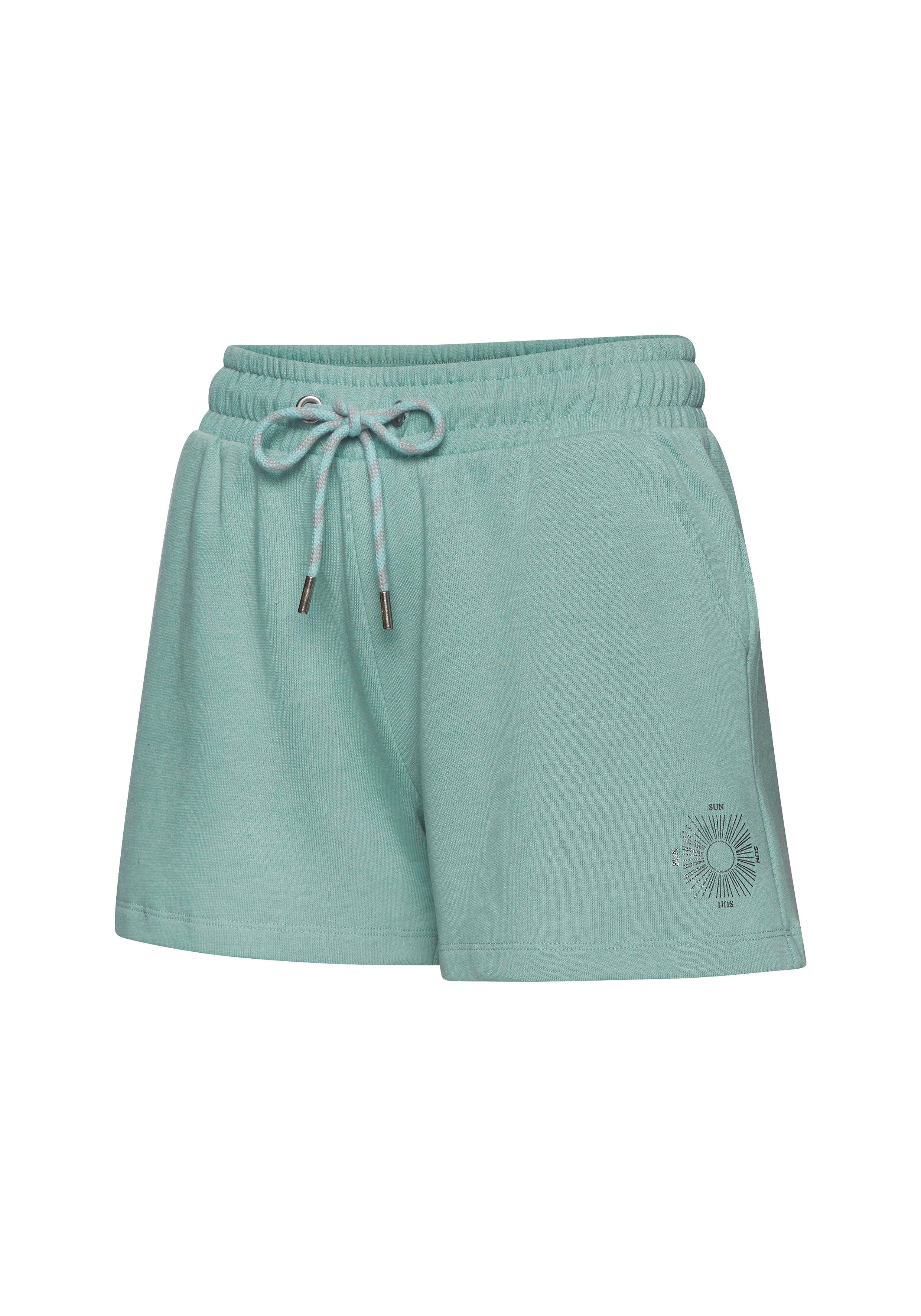 Buffalo Sweatshorts Loungeshorts mit seitlichen Taschen und kleinem Print, Loungewear