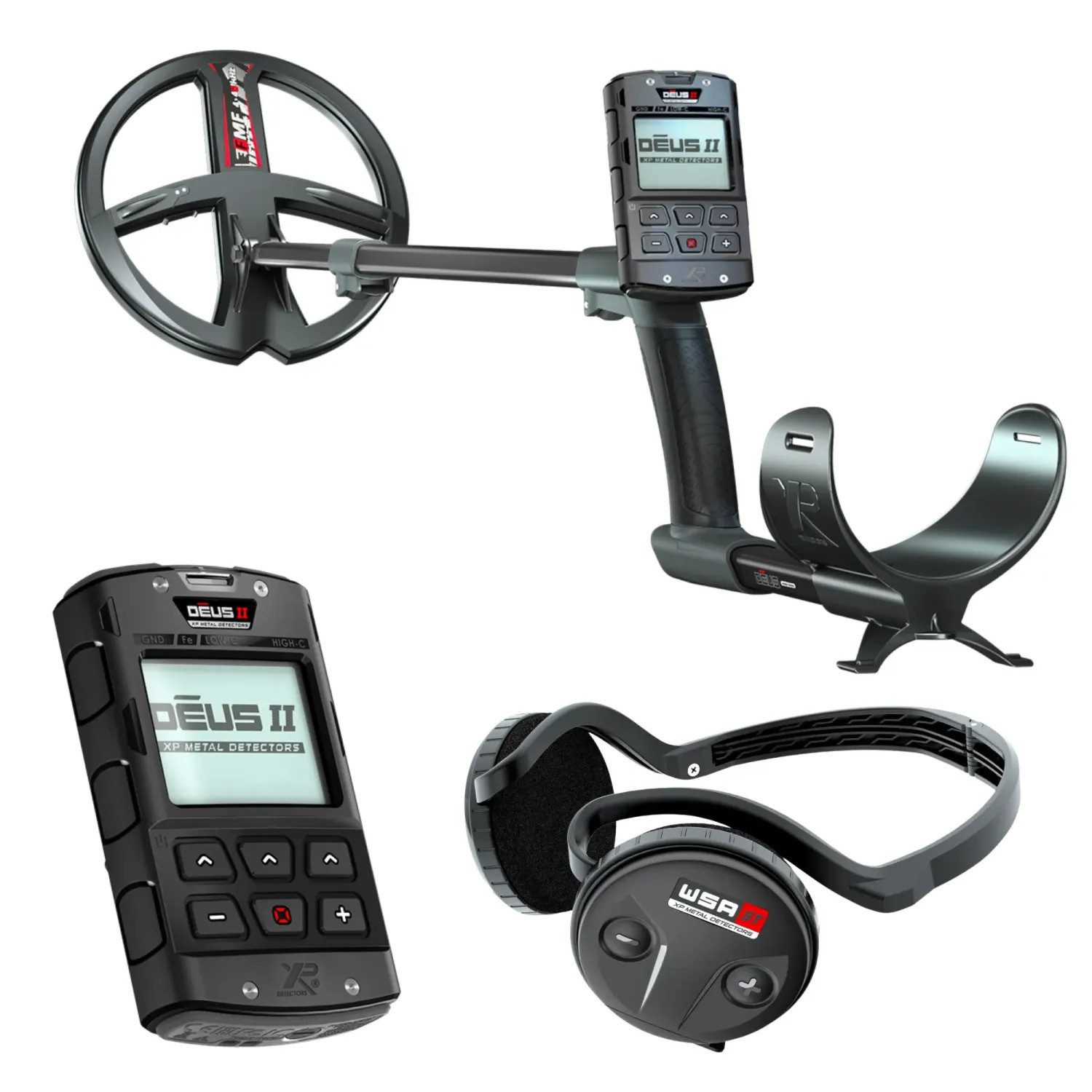 XP Metalldetektor XP DEUS 2 II 22 FMF RC WSA ST Metalldetektor, 22cm Spule, WSA ST, Multifrequenz