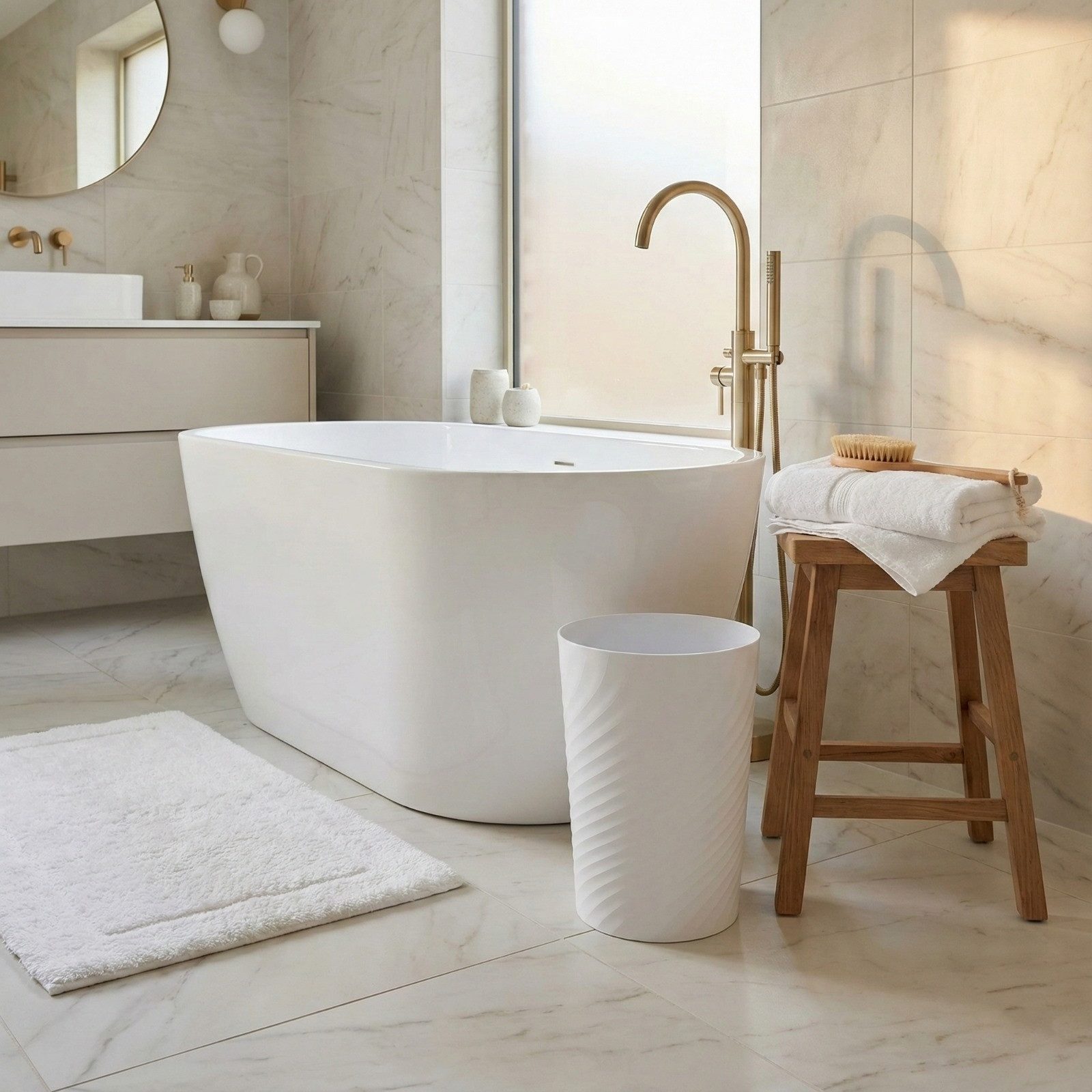 Sinoba Papierkorb moderner Mülleimer Papiereimer 8008 rund