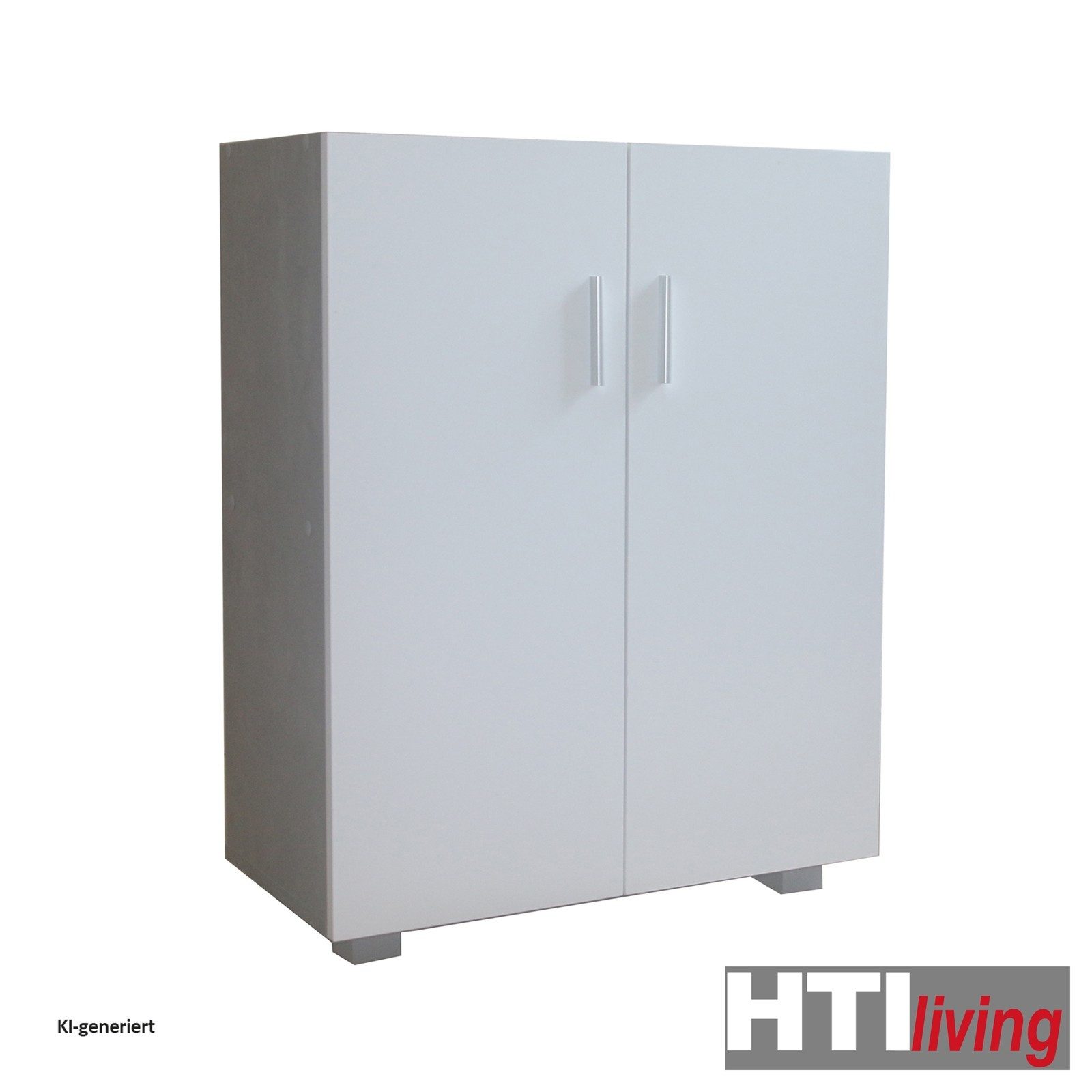 HTI-Living Sideboard Sideboard 2 Fächer Thekla Beton-Weiß (Stück, 1 St., 1 Sideboard), Kommode Midischrank