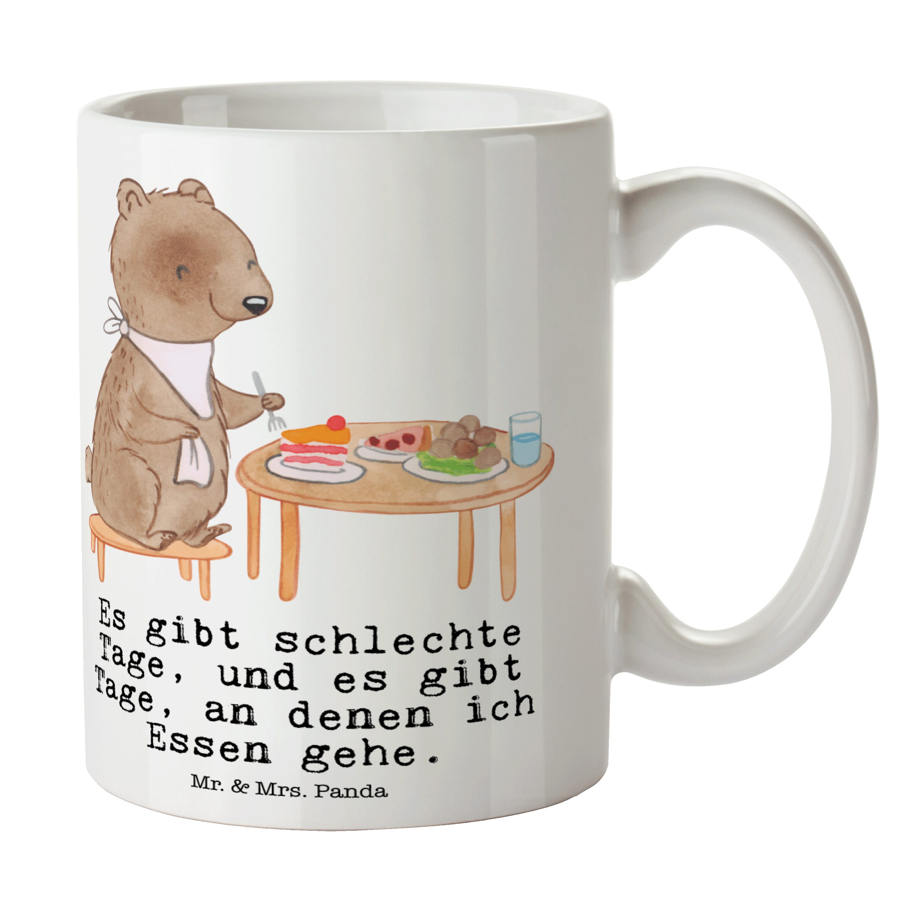 - Essen Gewinn, Tasse Panda Mrs. Bär Keramik Geschenk, Weiß gehen - Tage Mr. Kaffeebecher, Sport, &