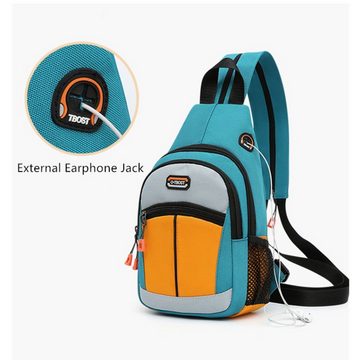 SHG Umhängetasche Crossbody Bag Umhängetasche Brusttasche Rucksack Schultertasche, Festival Freizeit Reise Sport Arbeit Schule Uni Konzerte