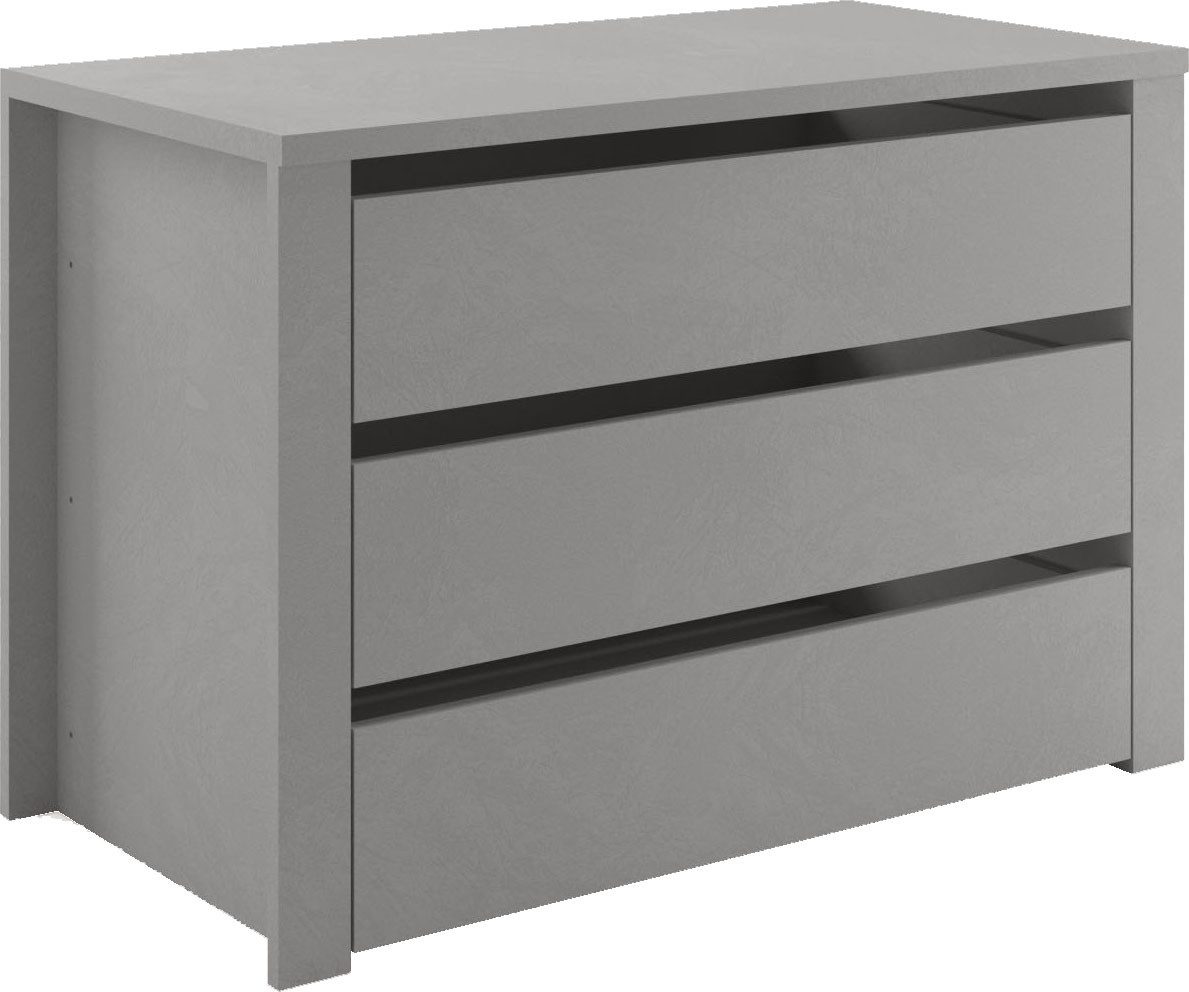 INOSIGN Schubkasteneinsatz Jupiter – Steingrau, Schubladeneinsatz, 3 Schubkästen, B 89 cm, Ideale Stauraumlösung für 2-/4-/6-türige Drehtürenschränke Jupiter