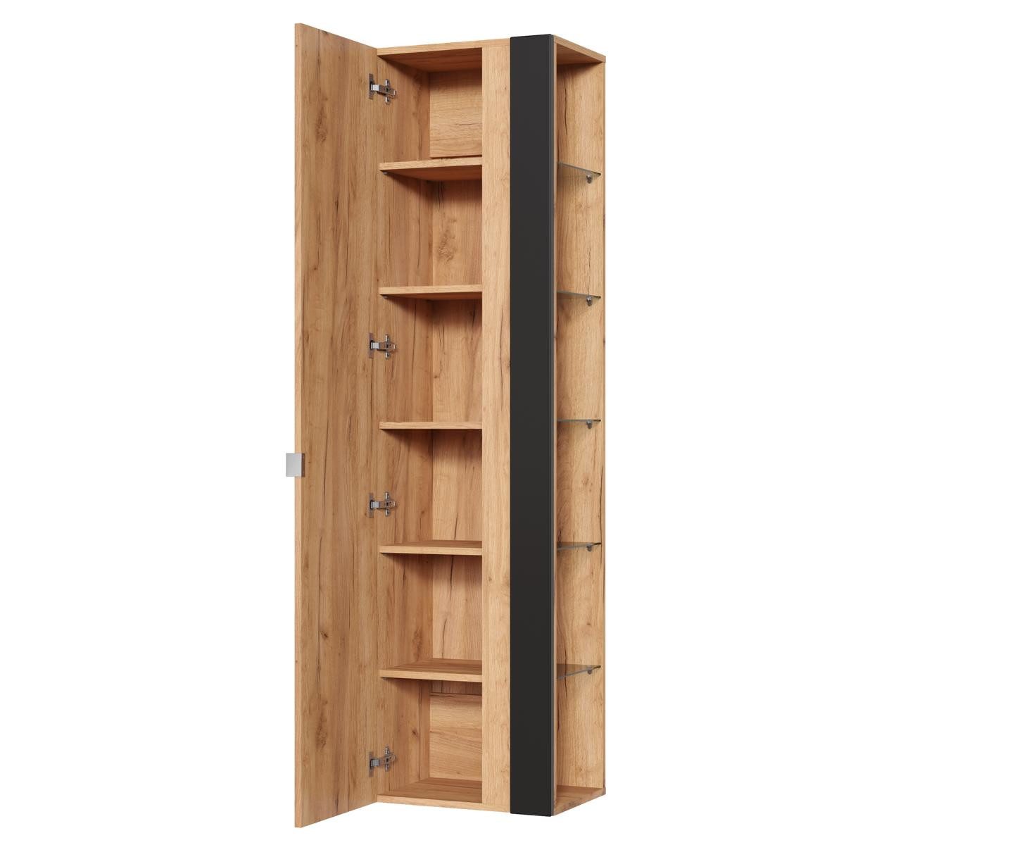 JVmoebel Hängeschrank Edles Badregal aus Holz in harmonischer brauner Farbgebung (1-St) Made in Europa