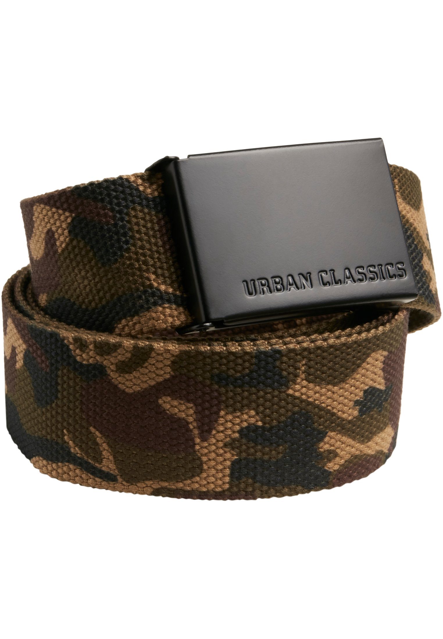 URBAN CLASSICS Hüftgürtel Accessoires Canvas Belts woodcamouflage-black