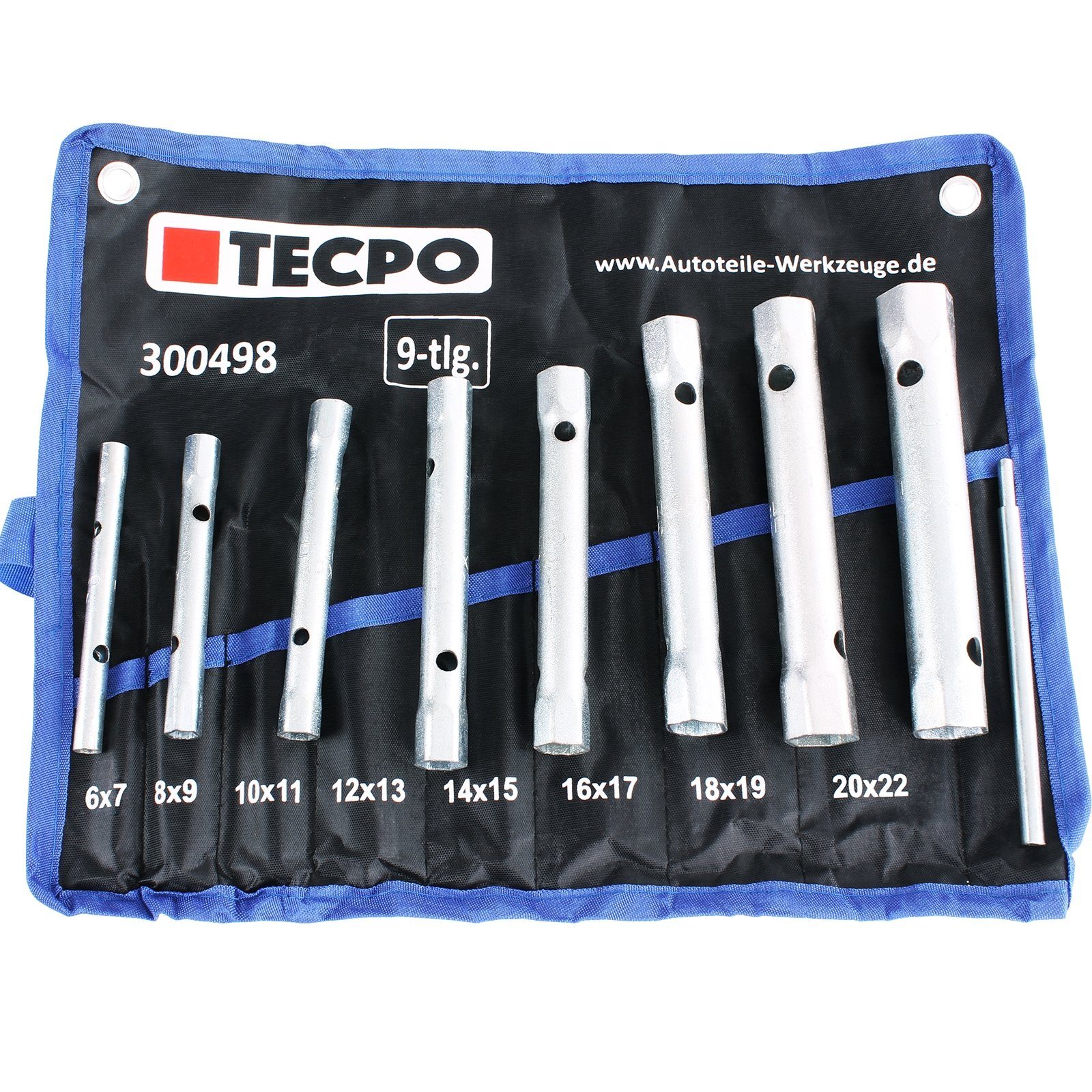 TECPO Steckschlüssel Satz, 6x7-20x22 mm, 9-tlg.