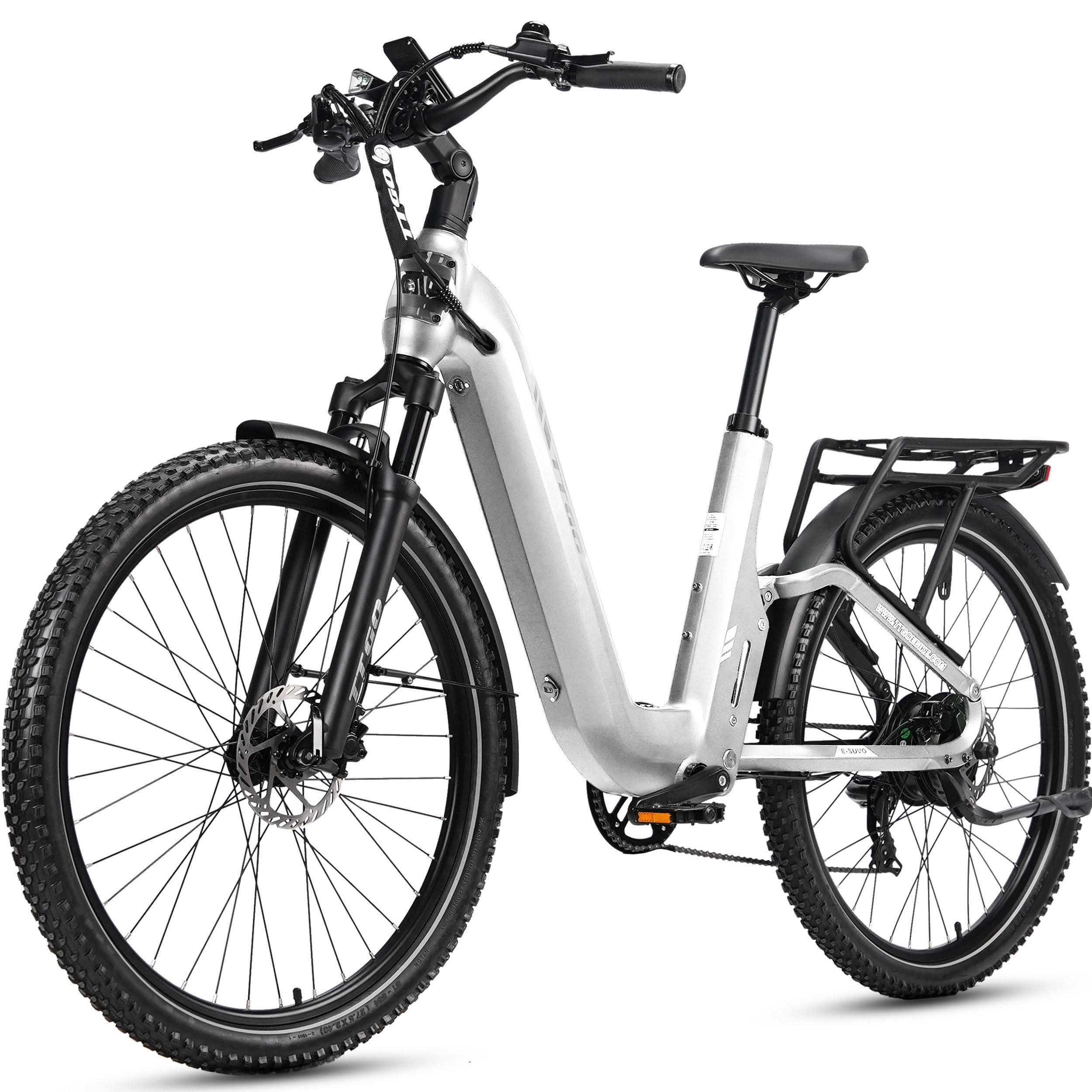 TTGO E-Bike Cityrad 28 Zoll, Fully, Vollfederung, 120km, Drehmomentsensor, mit Bremslicht, 7 Gang Shimano, Kettenschaltung, Heckmotor, 720 Wh, (5 Stufen, Farb-LCD-Display, Hydraulische Scheibenbremsen), Lockout-Federgabel, 70Nm, Pedelec, Elektrofahrrad für Damen und Herren