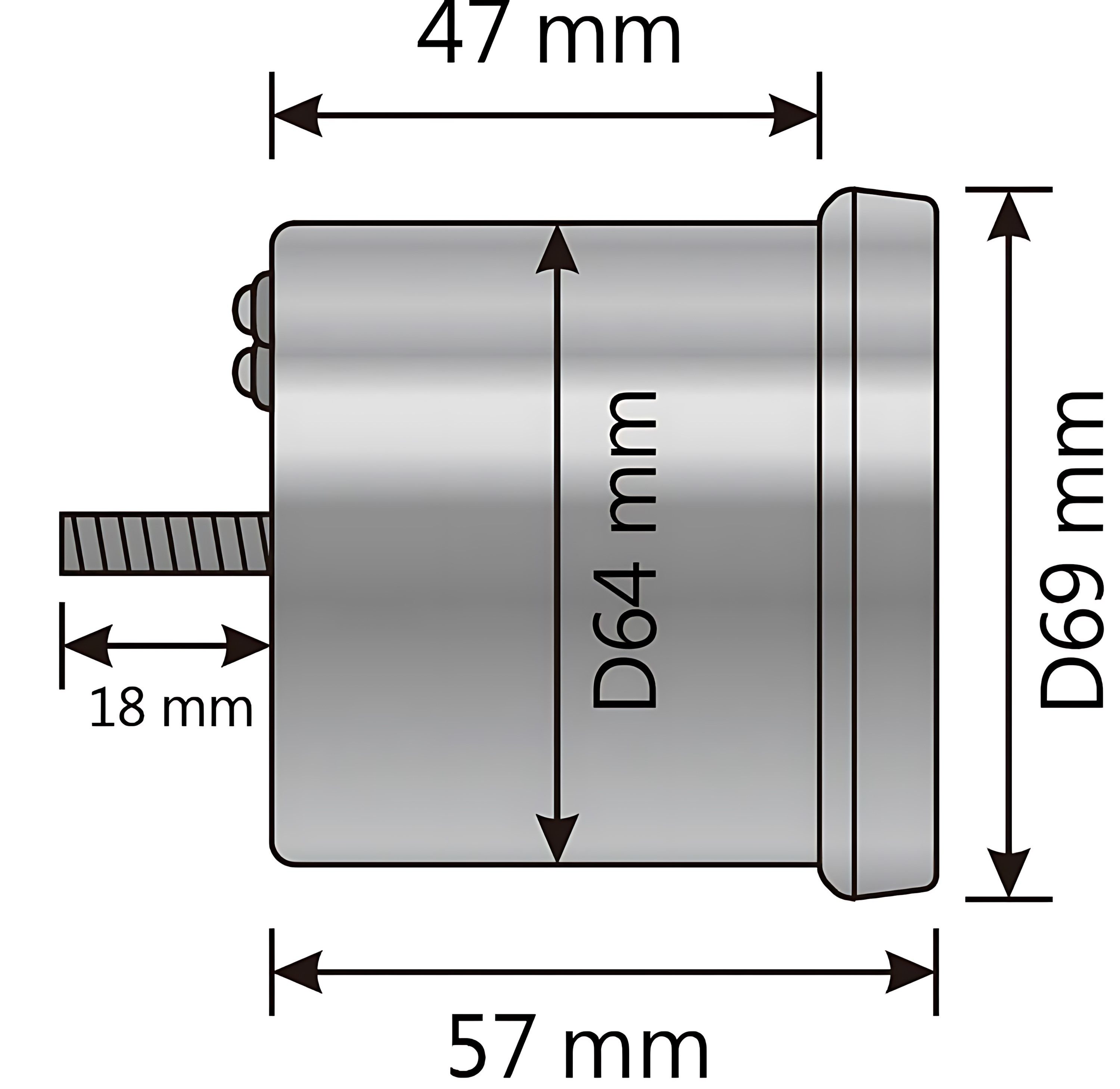 Koso Tachometer D64 Chrome Style mit Signalleuchten 260 km/h mit ABE universal