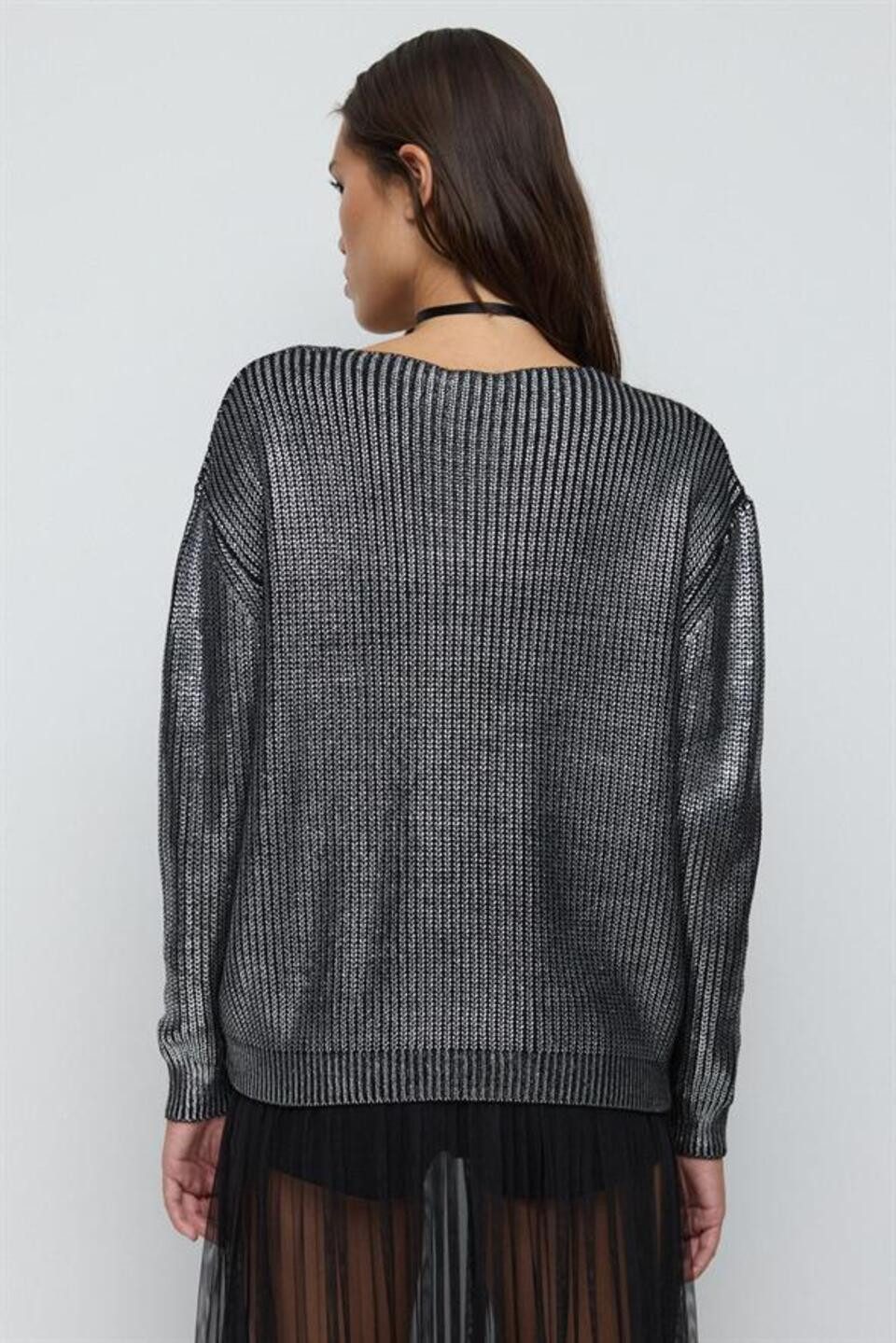 No Matter What Longpullunder Strickpullover mit V-Ausschnitt